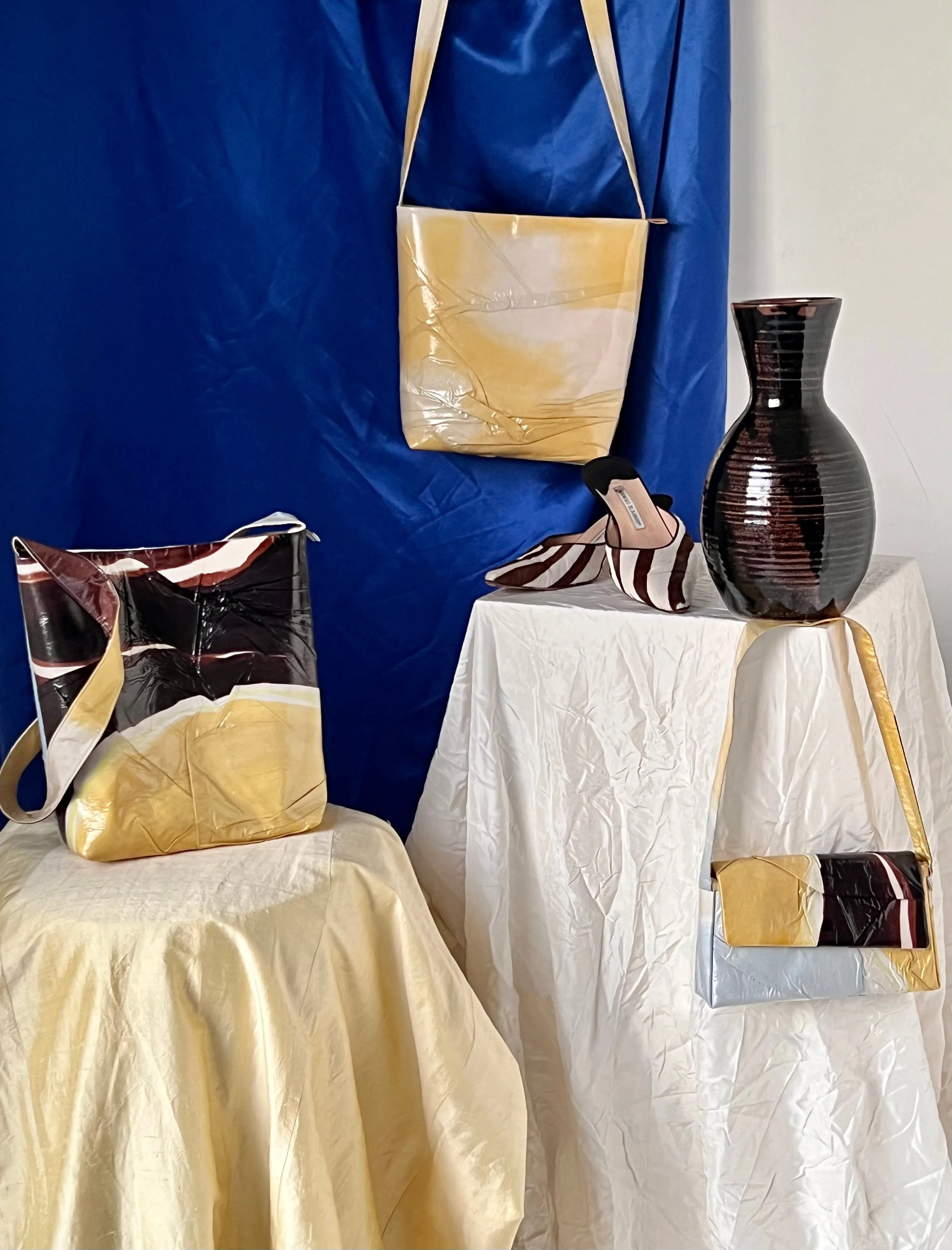 Barrel Bag - Melted Checker