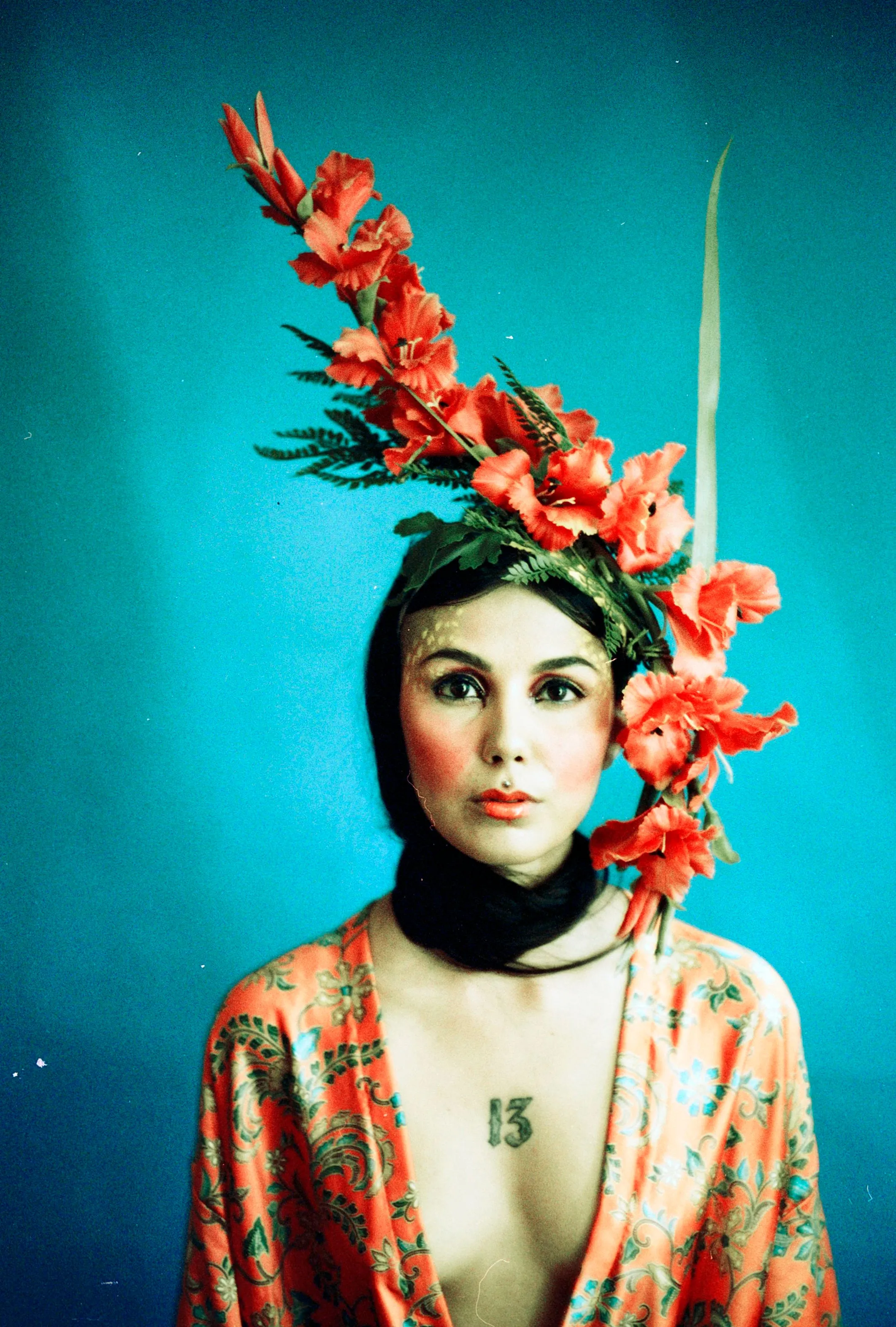 Beautiful orange Ascot flower Crown