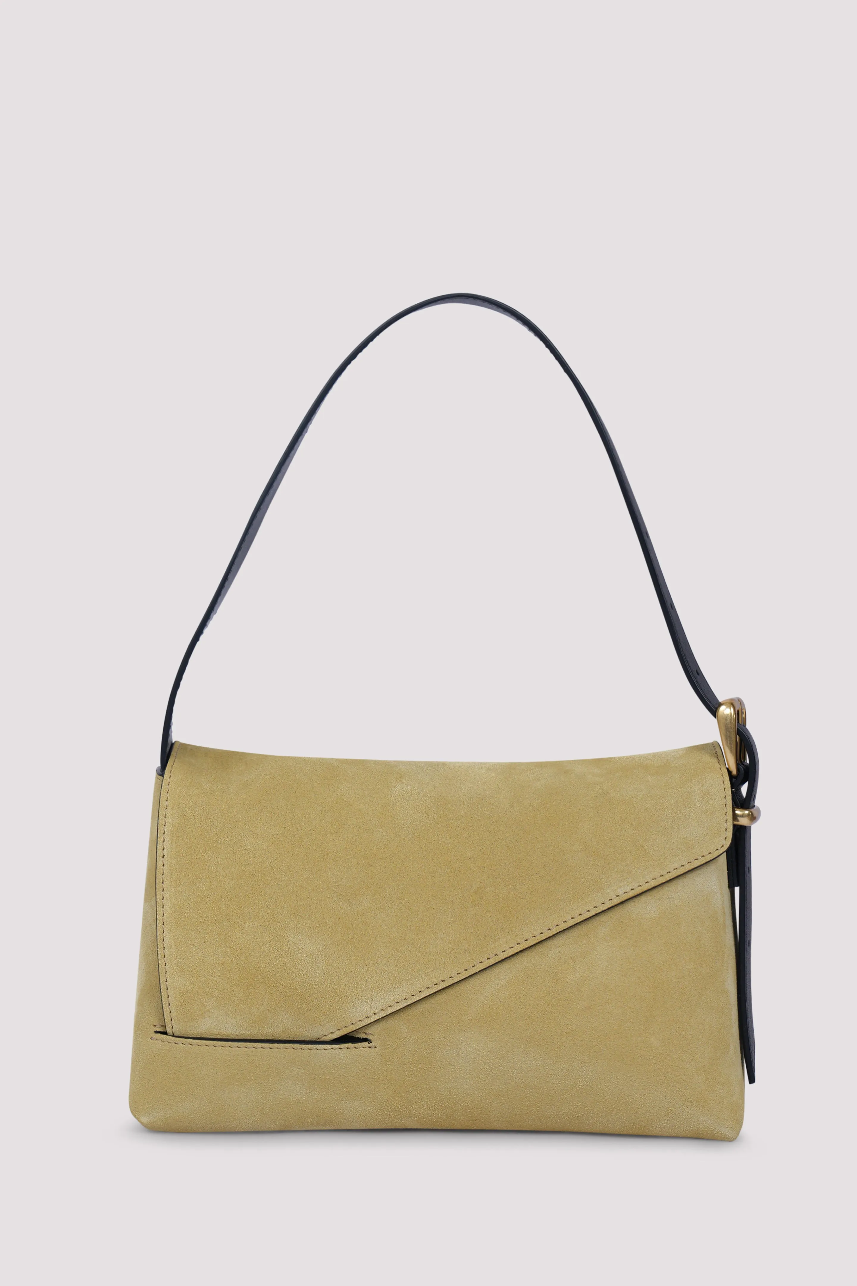 Beige Oscar Baguette Shoulder Bag