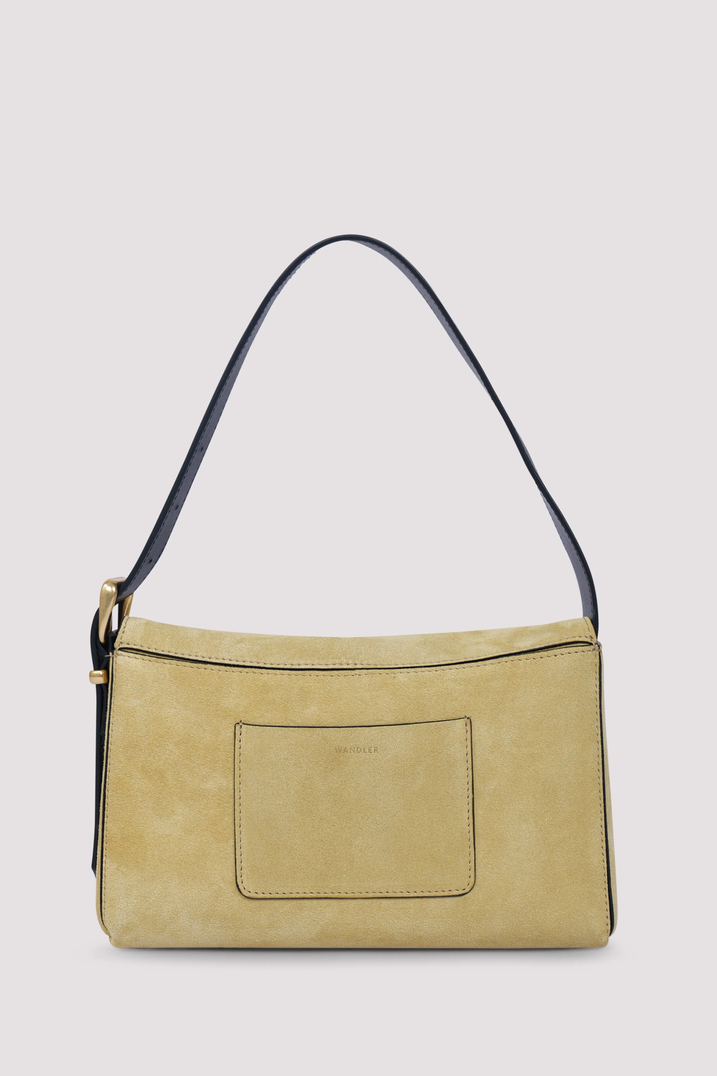 Beige Oscar Baguette Shoulder Bag