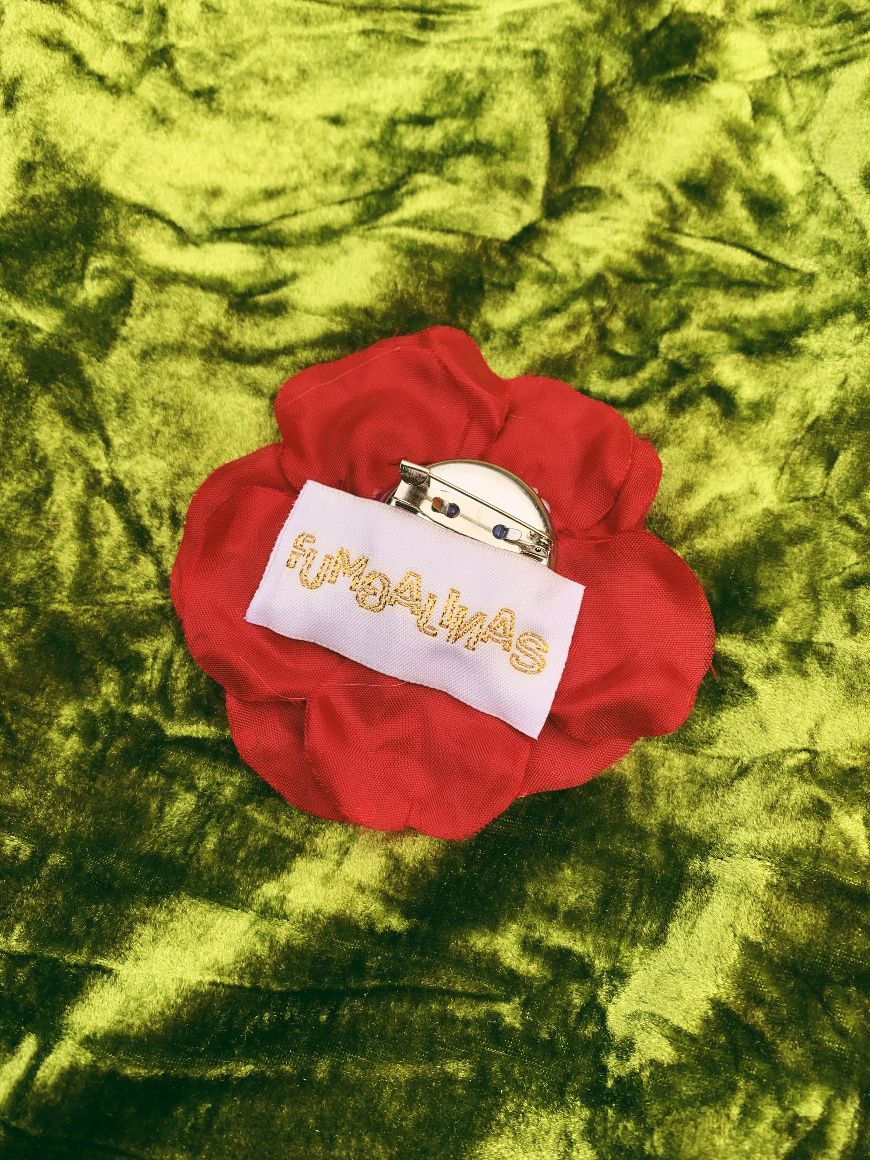 Bejewelled Brooch in Red