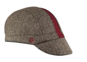 Black Herringbone/Cardinal Wool 3-Panel