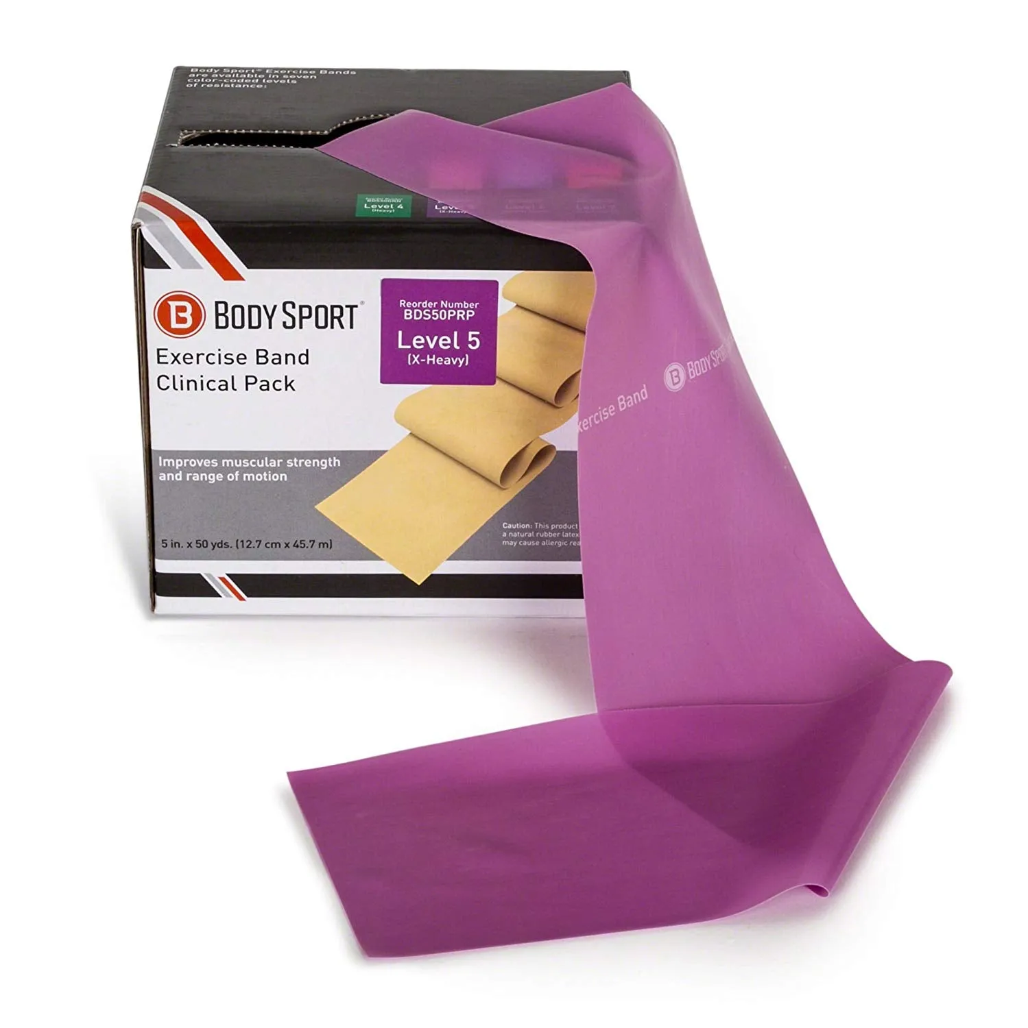 Body Sport Exercise Bands - Resistance Bands - 50 yd. Roll