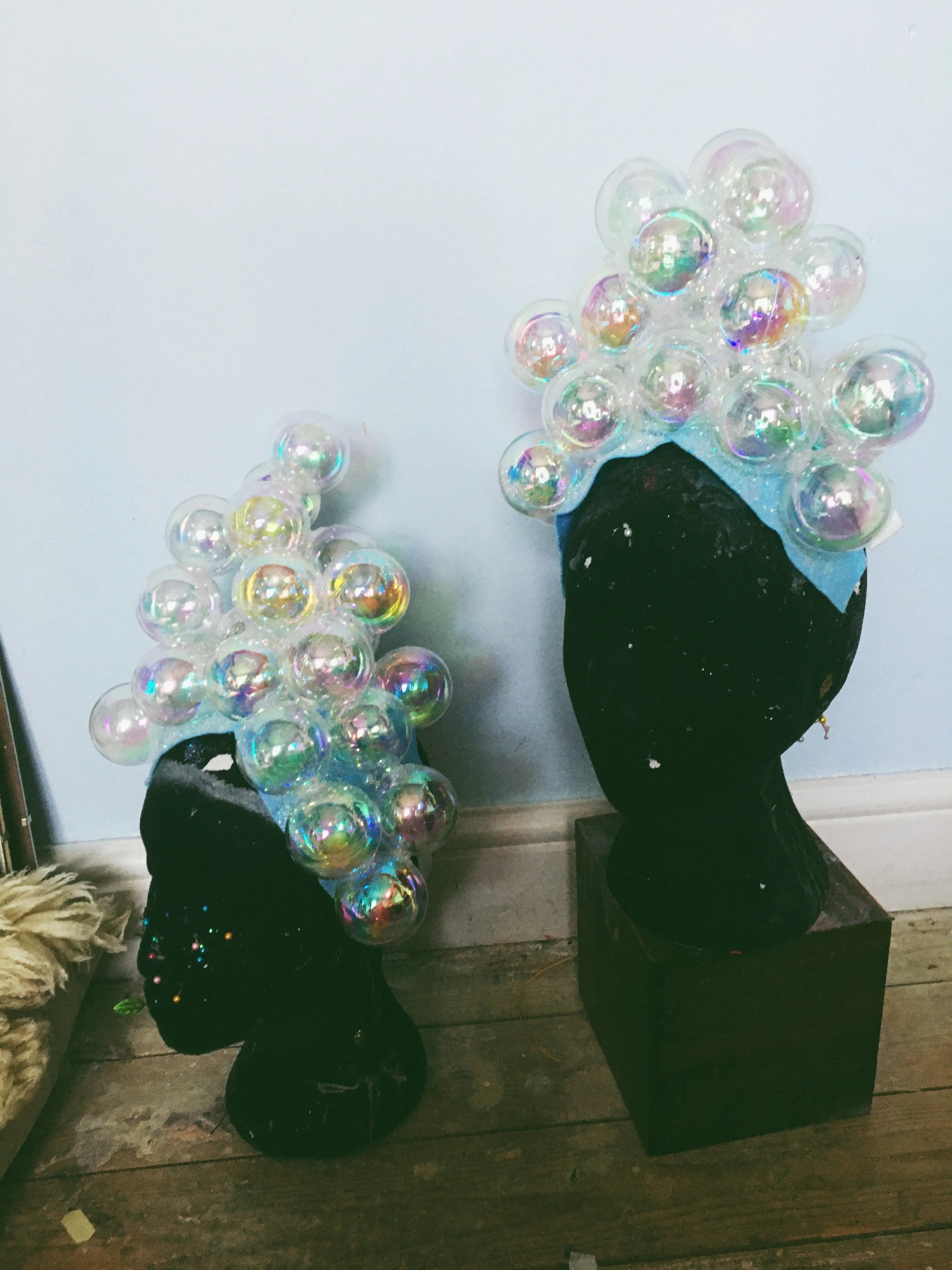 Bubbles iridescent headdress / crown / headpiece