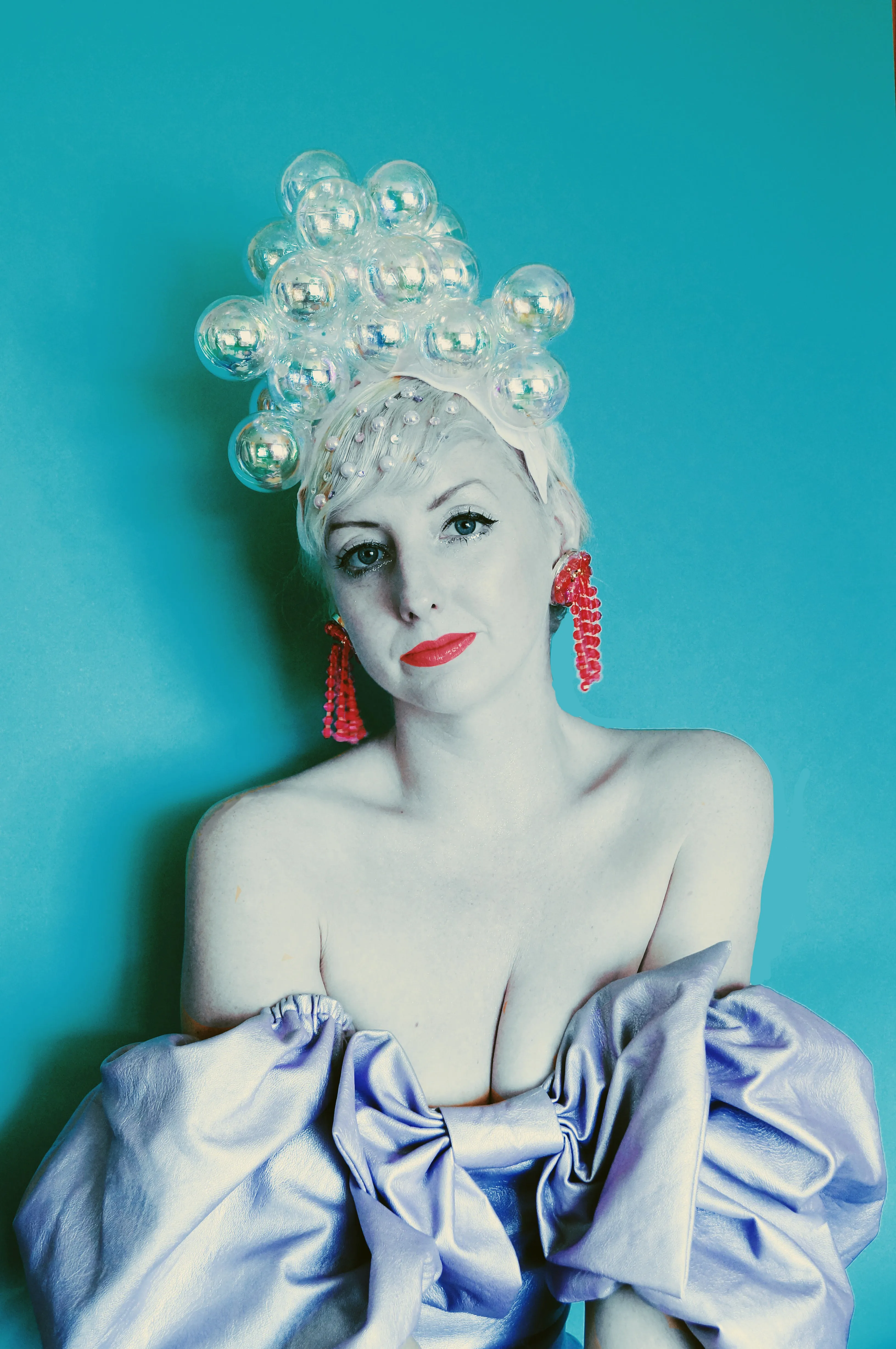 Bubbles iridescent headdress / crown / headpiece