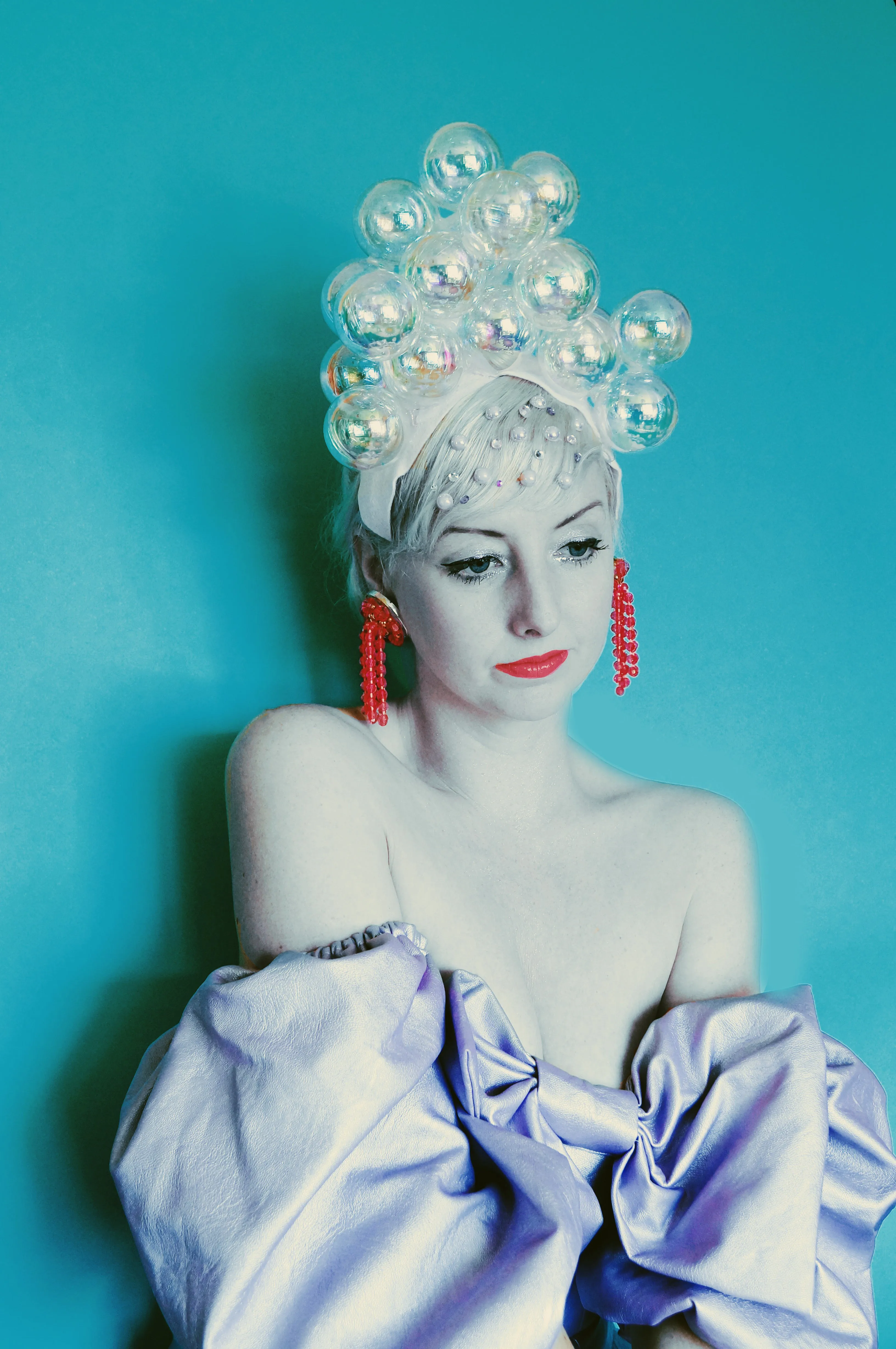 Bubbles iridescent headdress / crown / headpiece