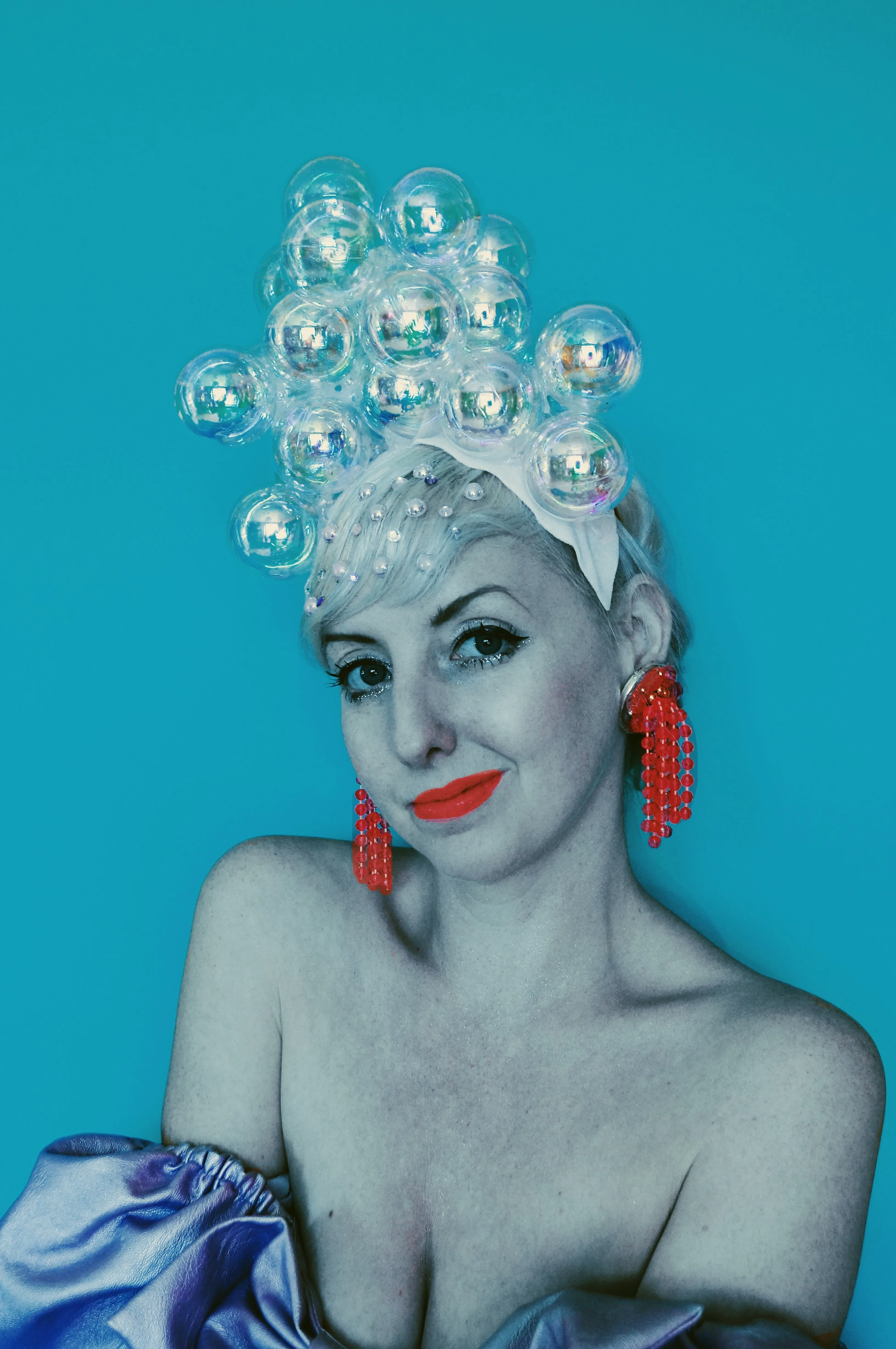 Bubbles iridescent headdress / crown / headpiece