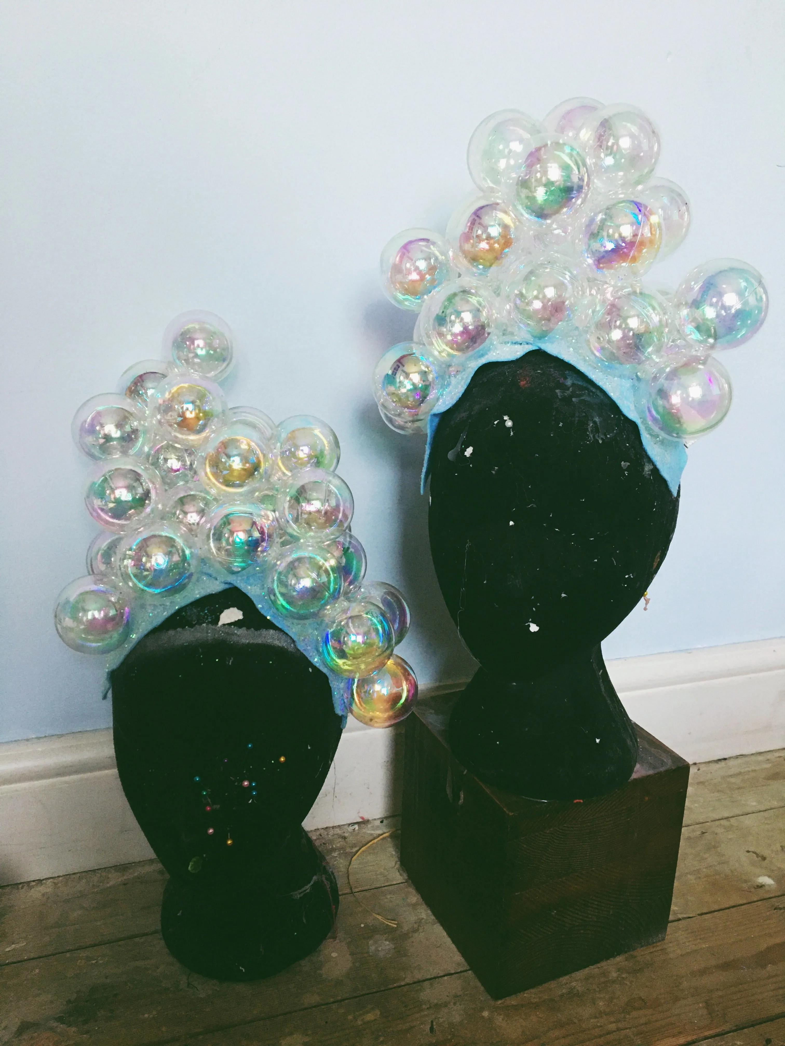 Bubbles iridescent headdress / crown / headpiece
