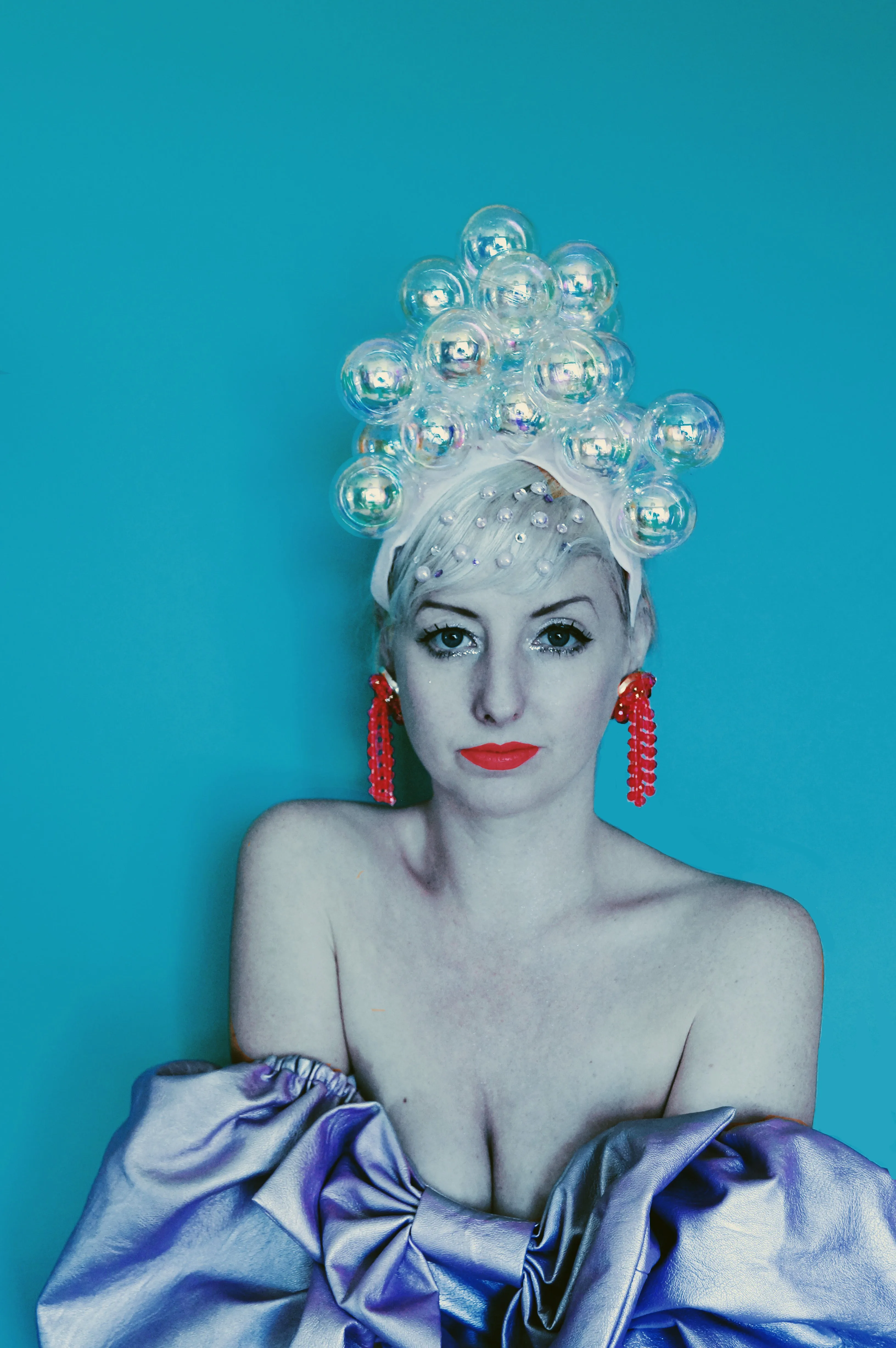 Bubbles iridescent headdress / crown / headpiece