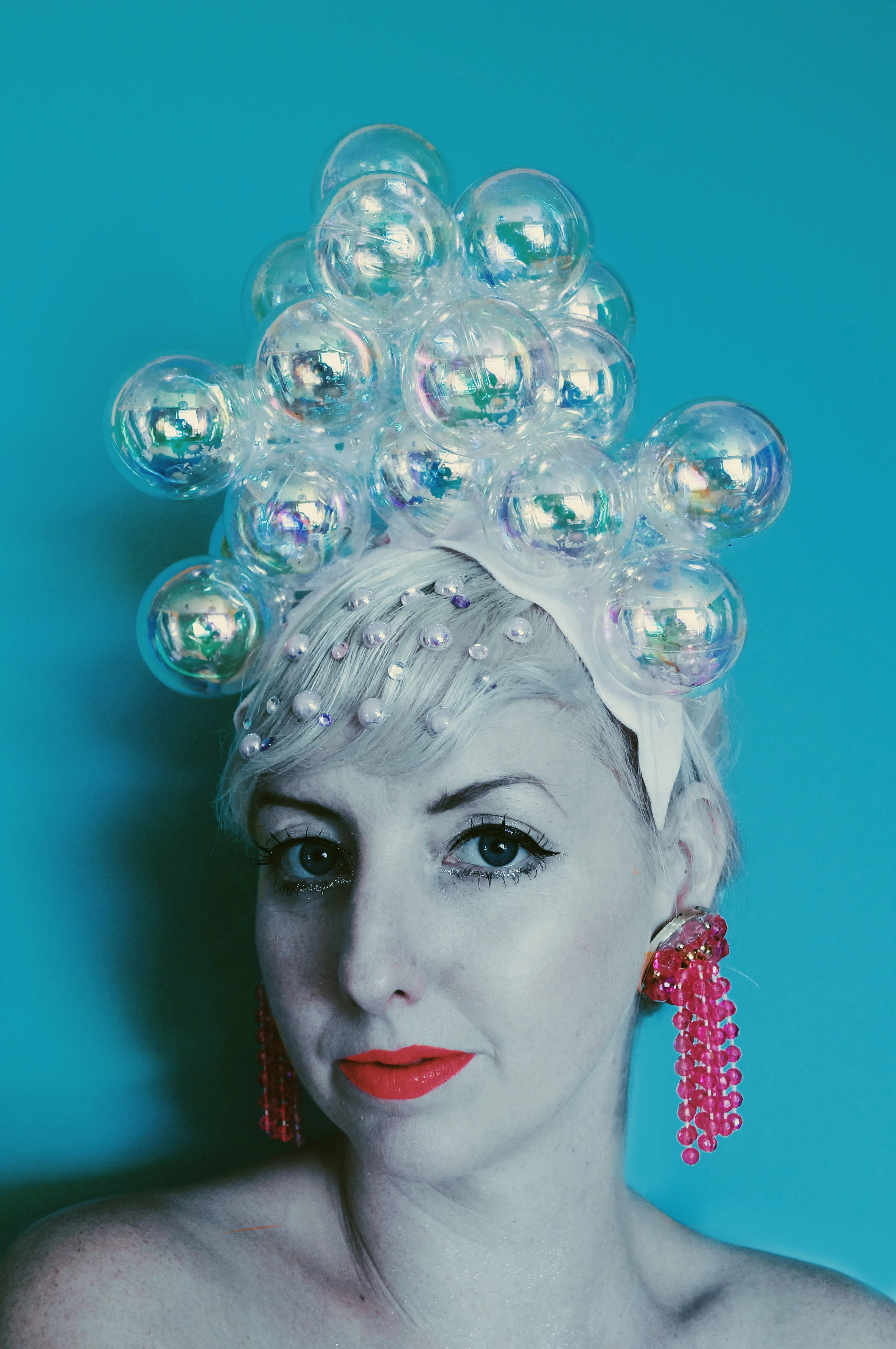Bubbles iridescent headdress / crown / headpiece