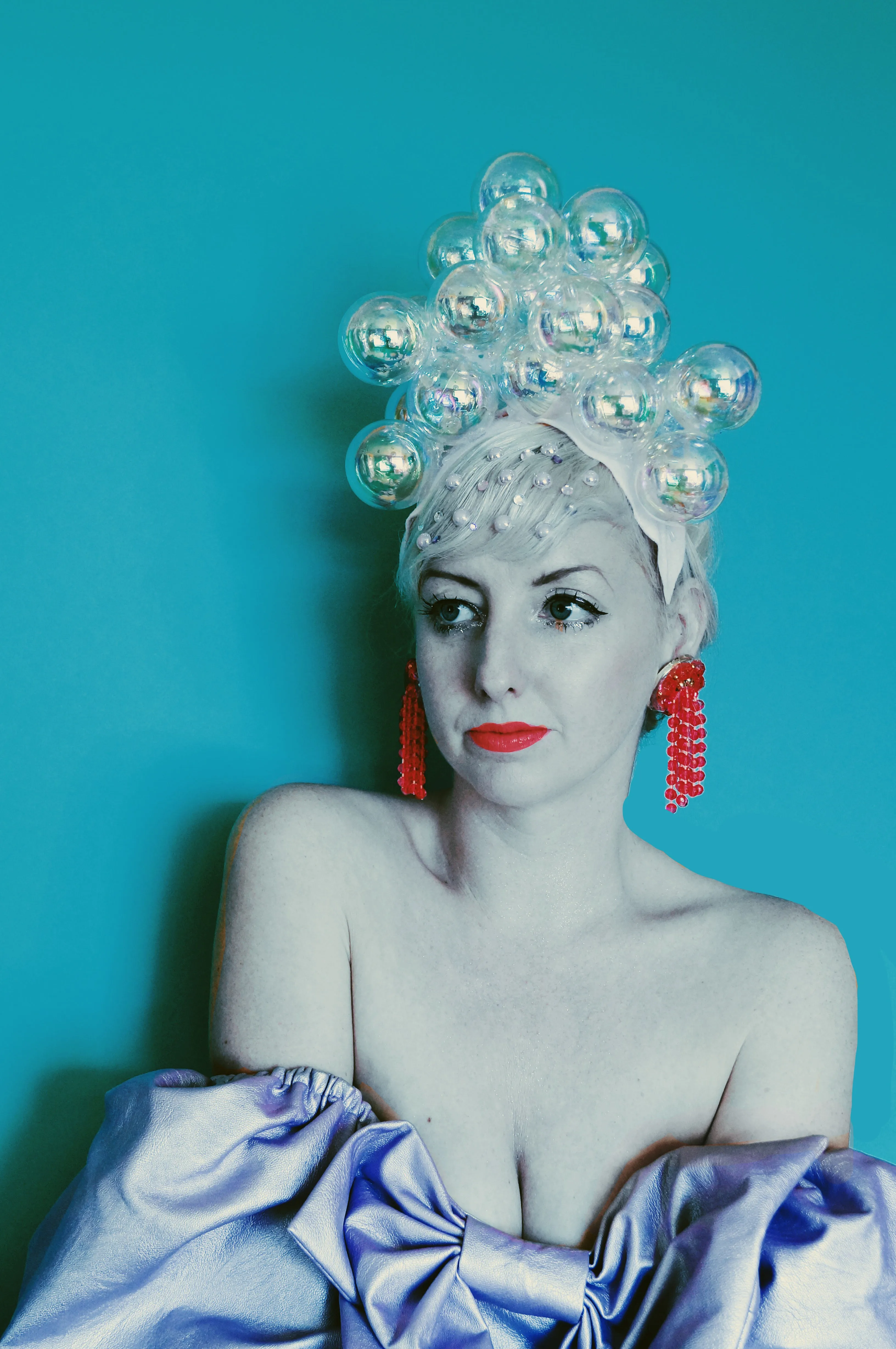 Bubbles iridescent headdress / crown / headpiece