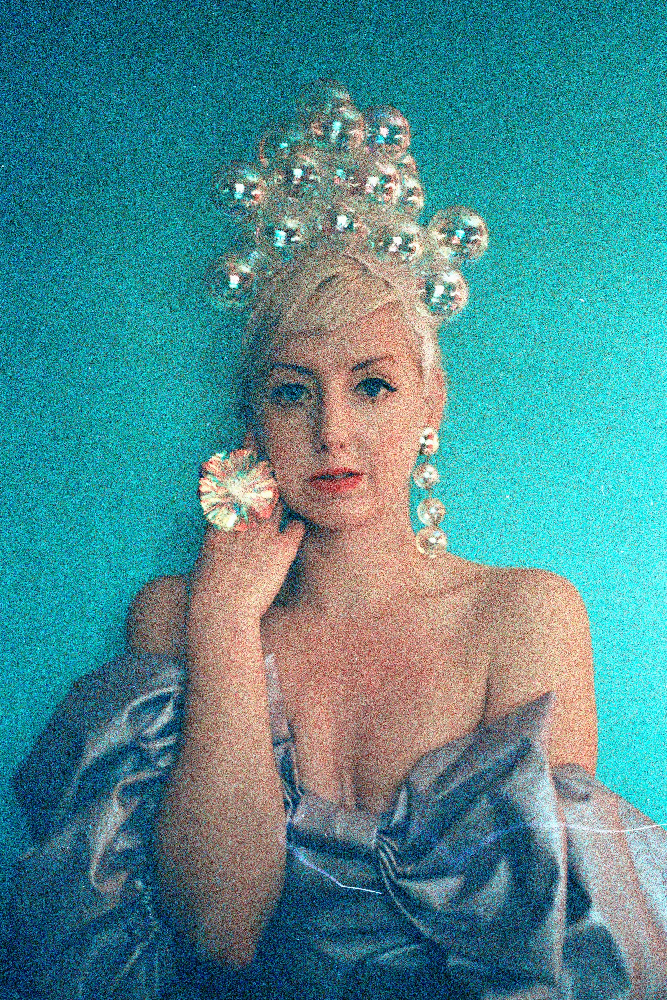 Bubbles iridescent headdress / crown / headpiece