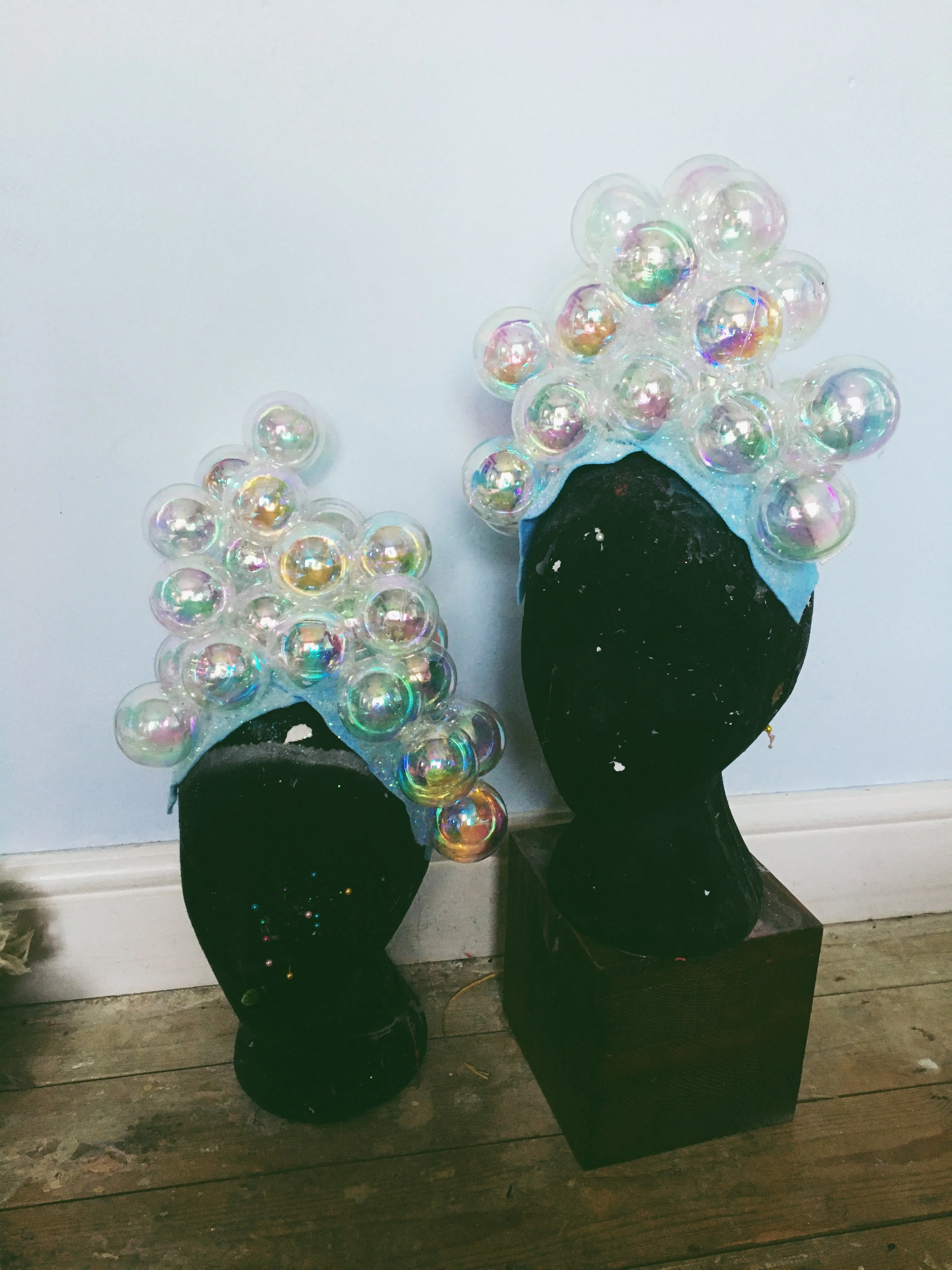 Bubbles iridescent headdress / crown / headpiece