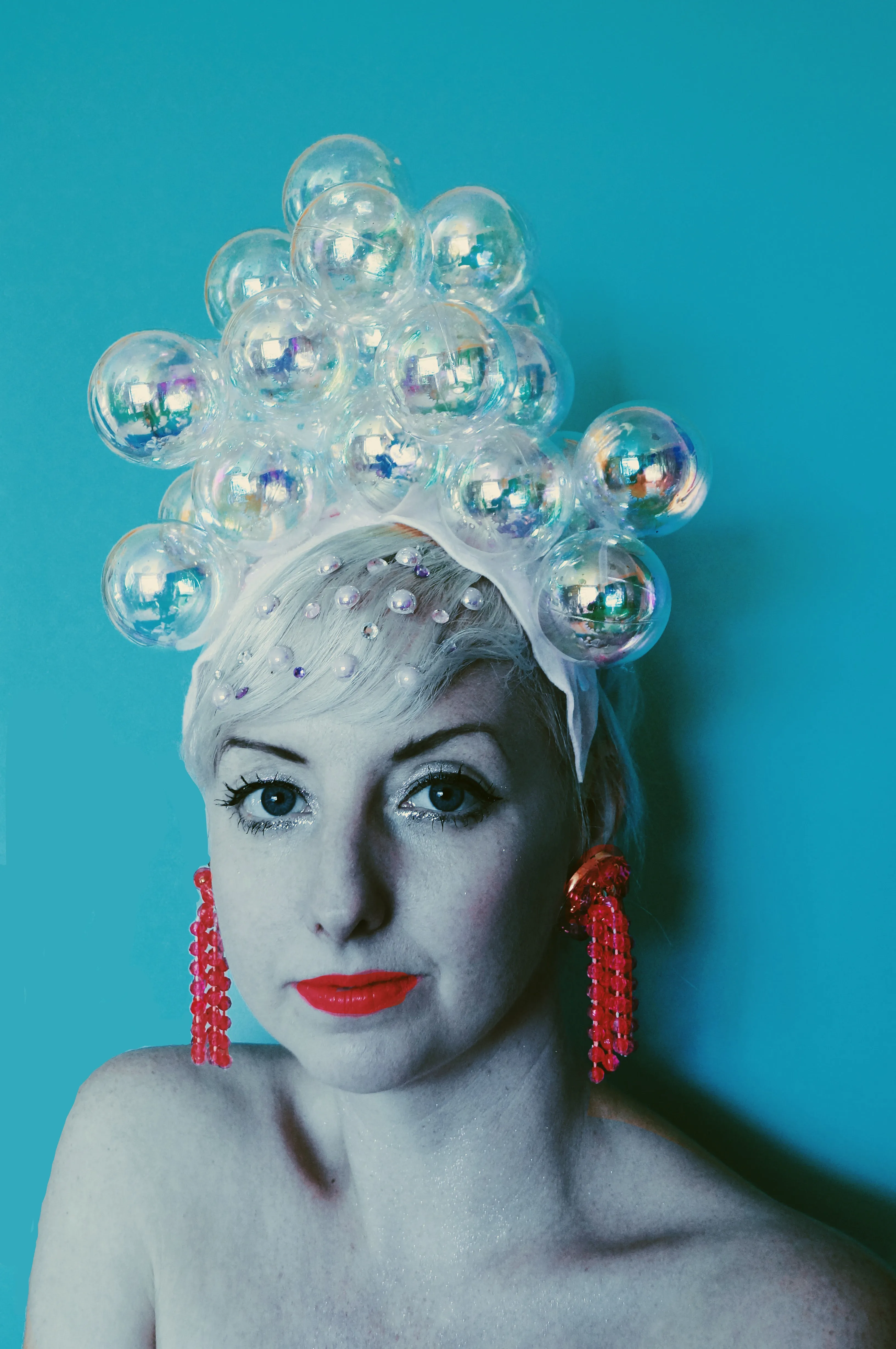 Bubbles iridescent headdress / crown / headpiece