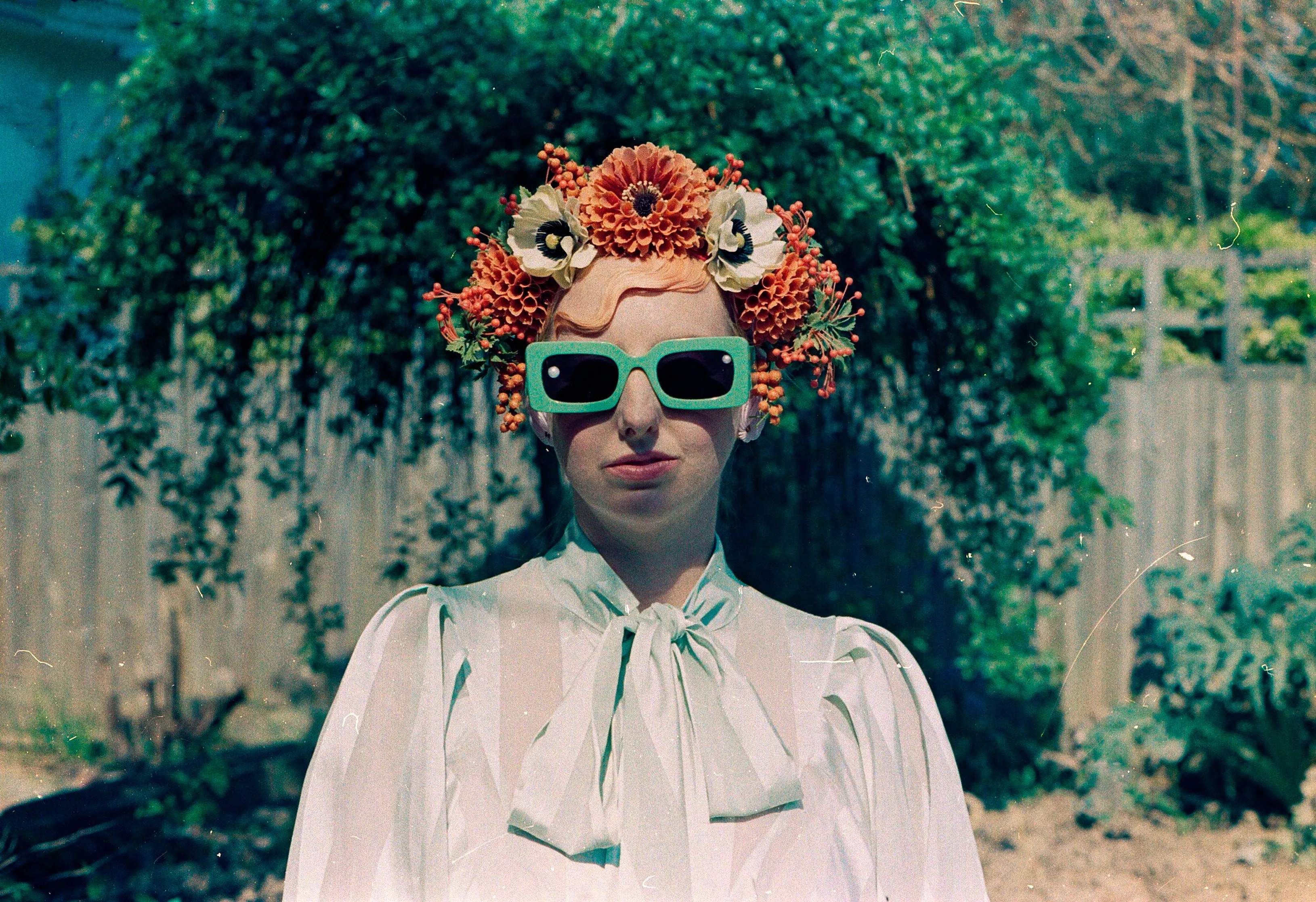 Burnt Orange Autumnal Vintage Flora Crown