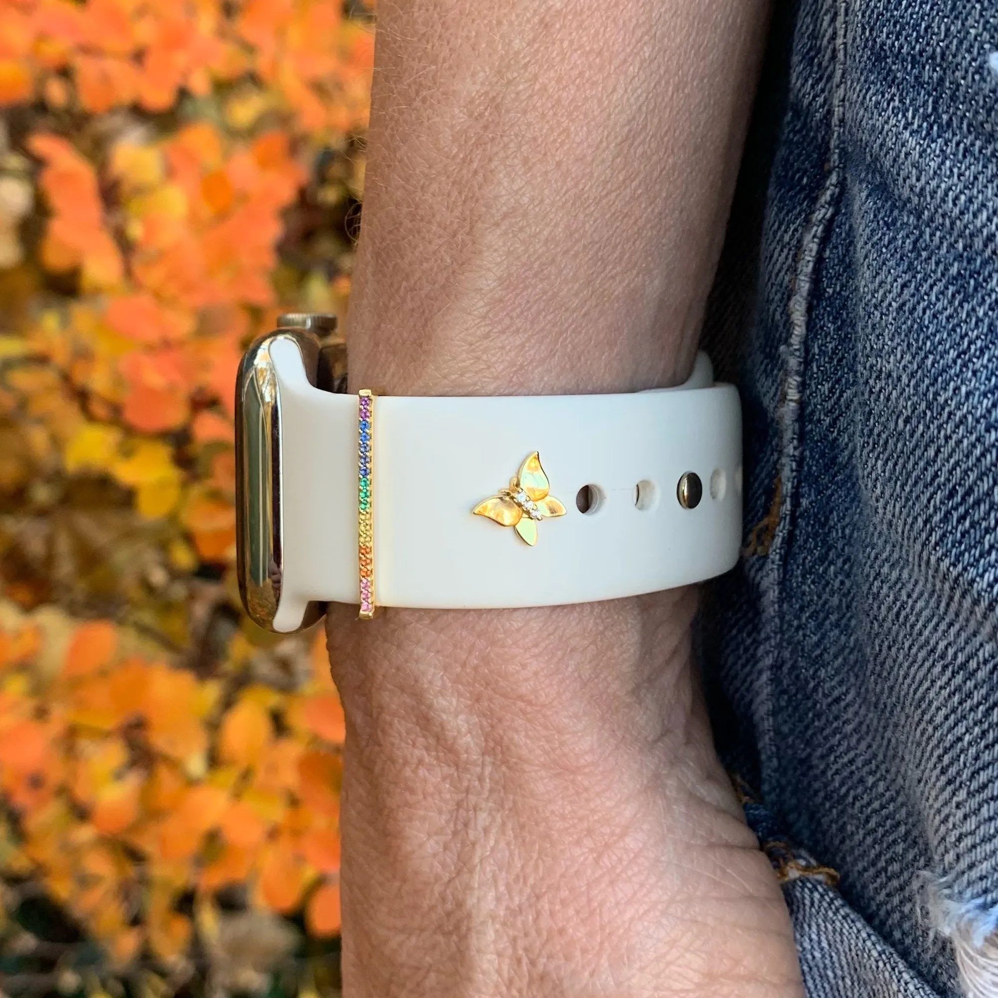 butterfly stud • Apple Watch sport band charm