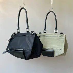 Canvas Leather Shoulder Bag