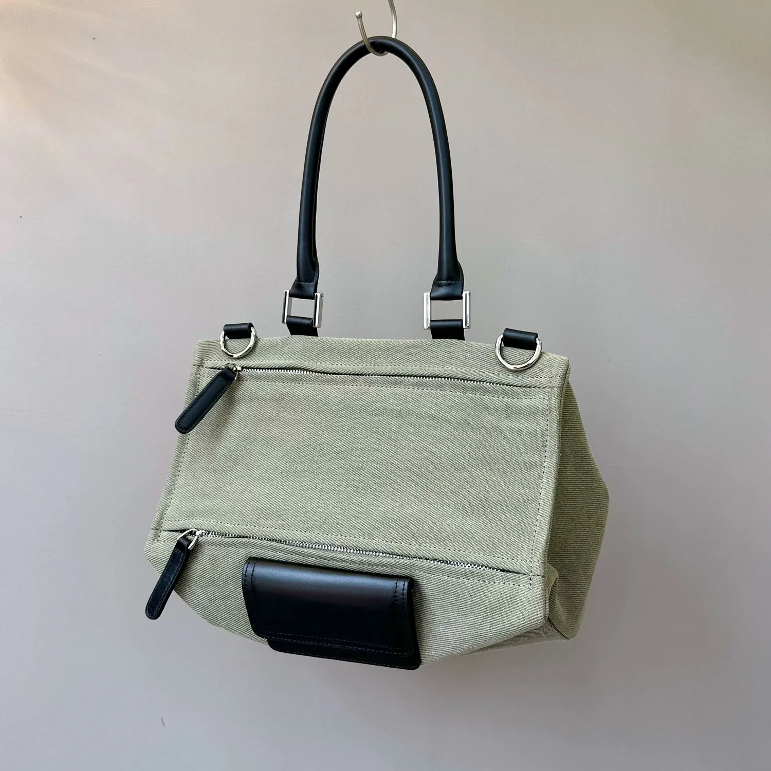 Canvas Leather Shoulder Bag