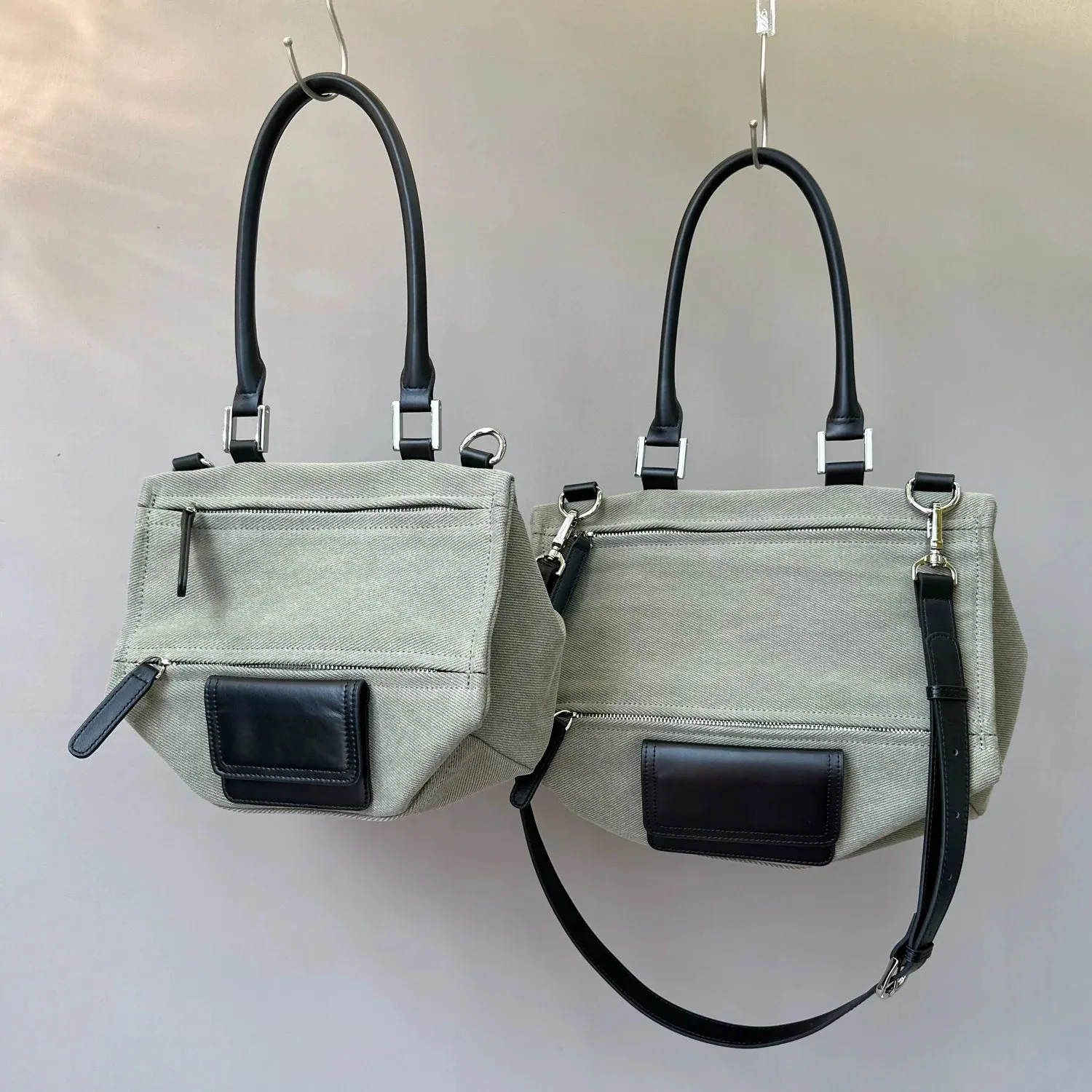 Canvas Leather Shoulder Bag