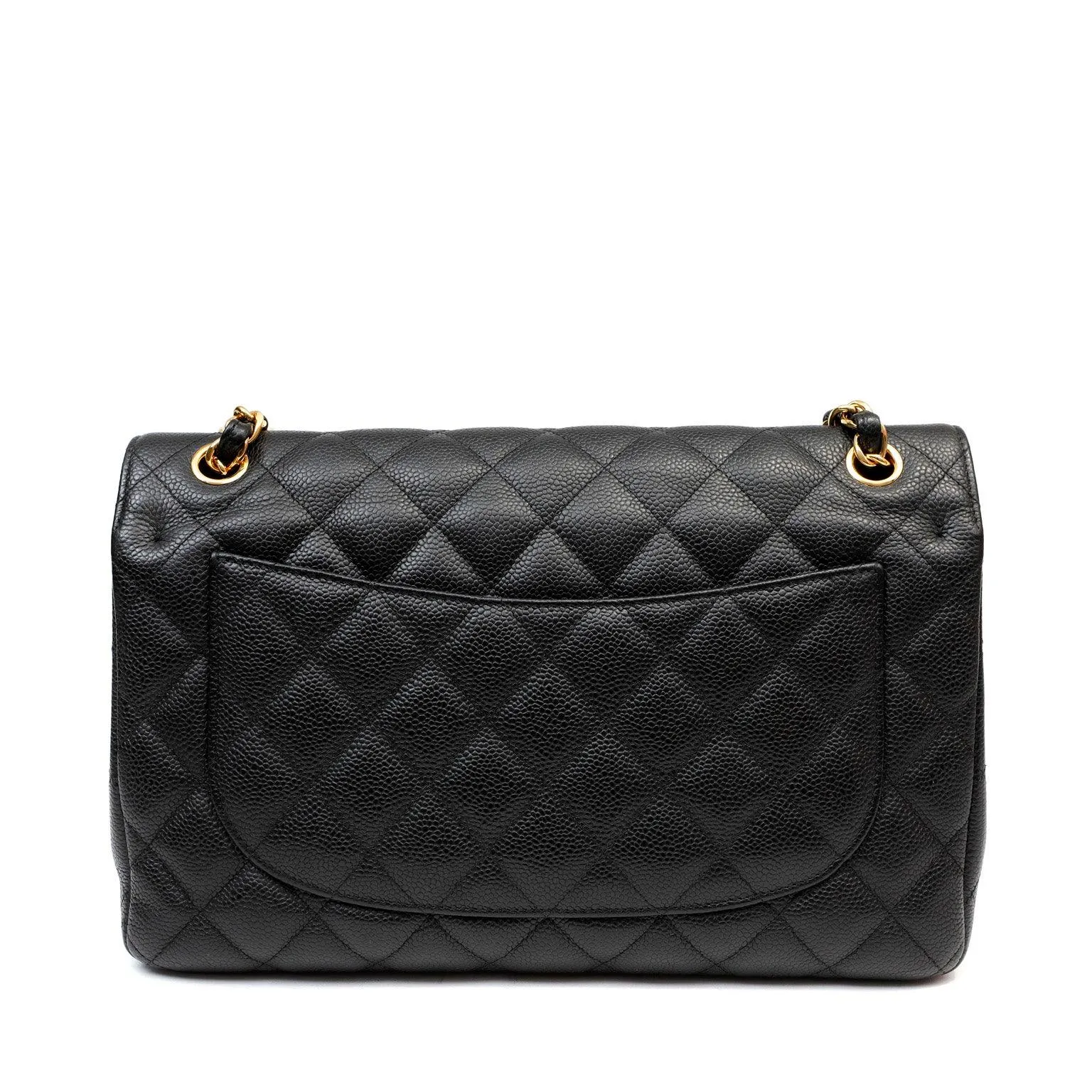 Chanel Black Caviar Jumbo Classic with Gold Hardware