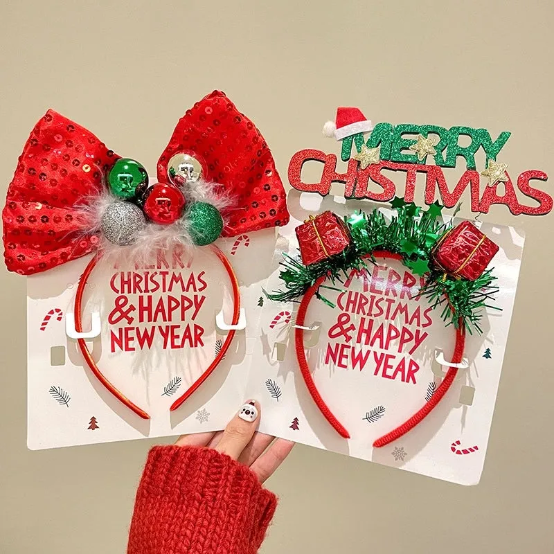 Christmas Cartoon Style Unisex Santa Claus Handmade Antlers Headdress
