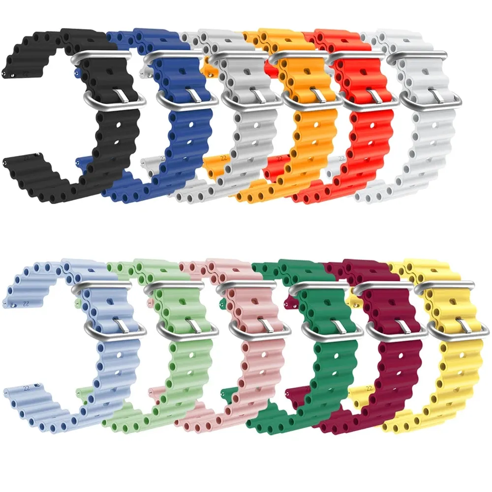 Citizen 22mm Range compatible Silicone Ocean Bands Watch Straps
