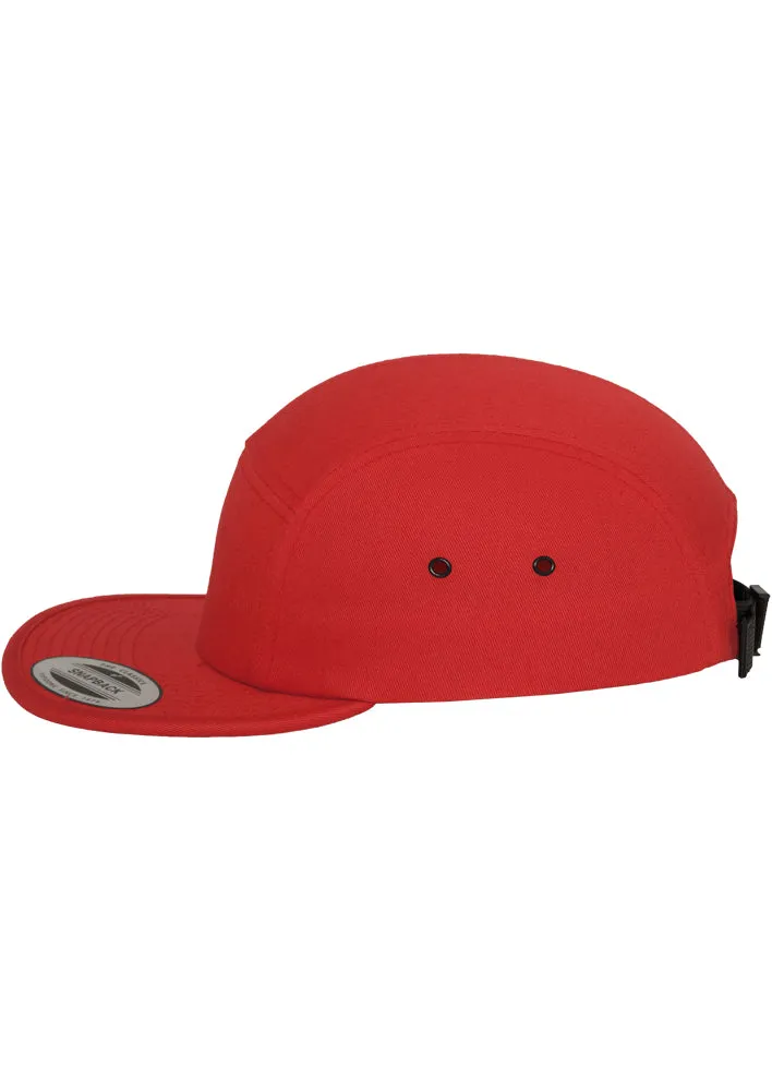 Classic Jockey 5-Panel Cap - Red