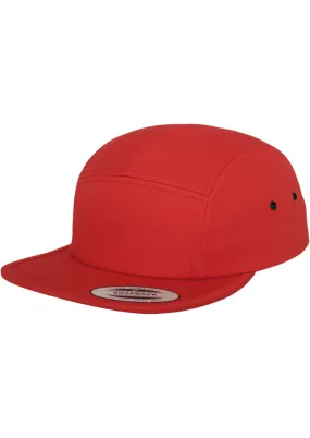 Classic Jockey 5-Panel Cap - Red