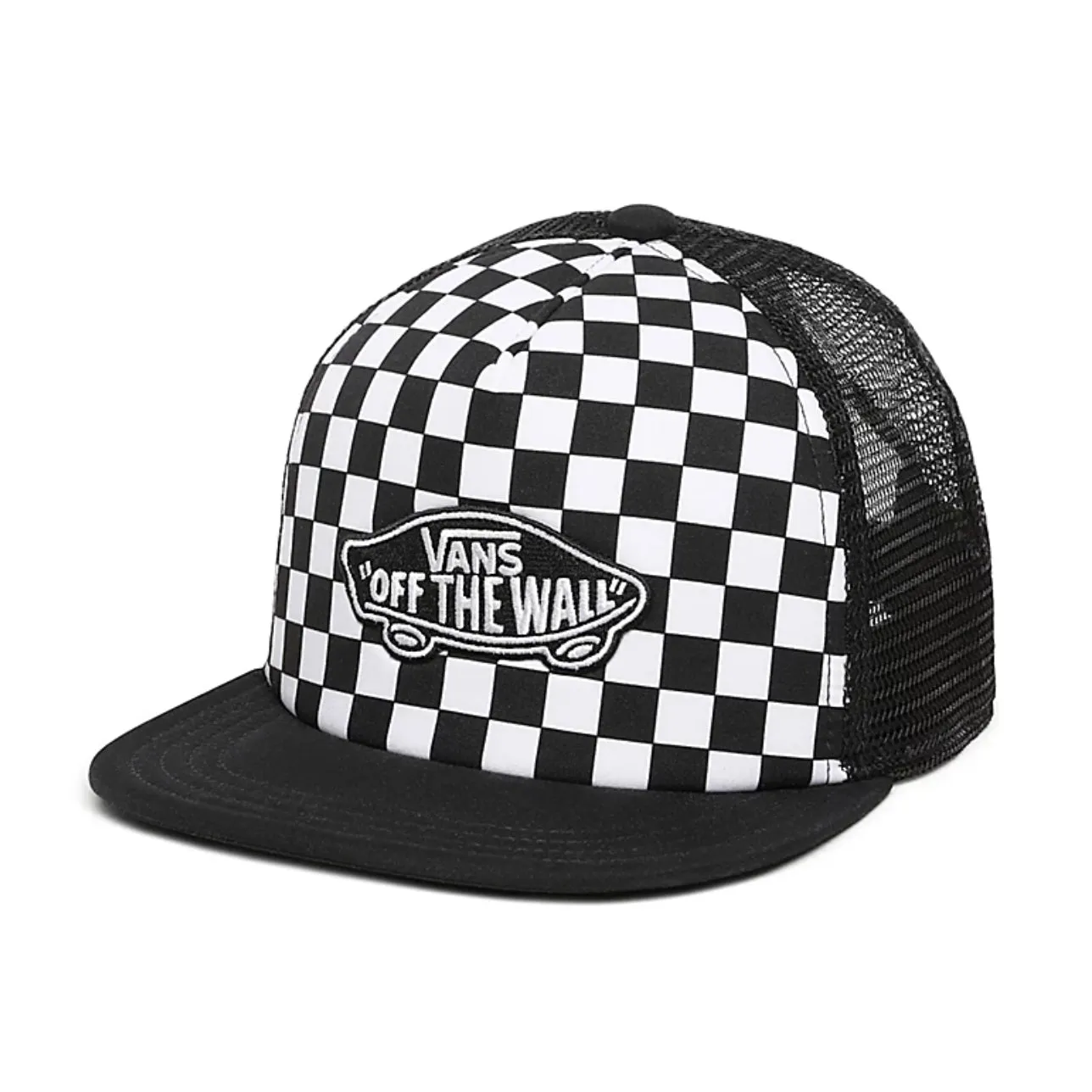 CLASSIC PATCH TRUCKER Kids Cap Zwart Wit Checkerboard