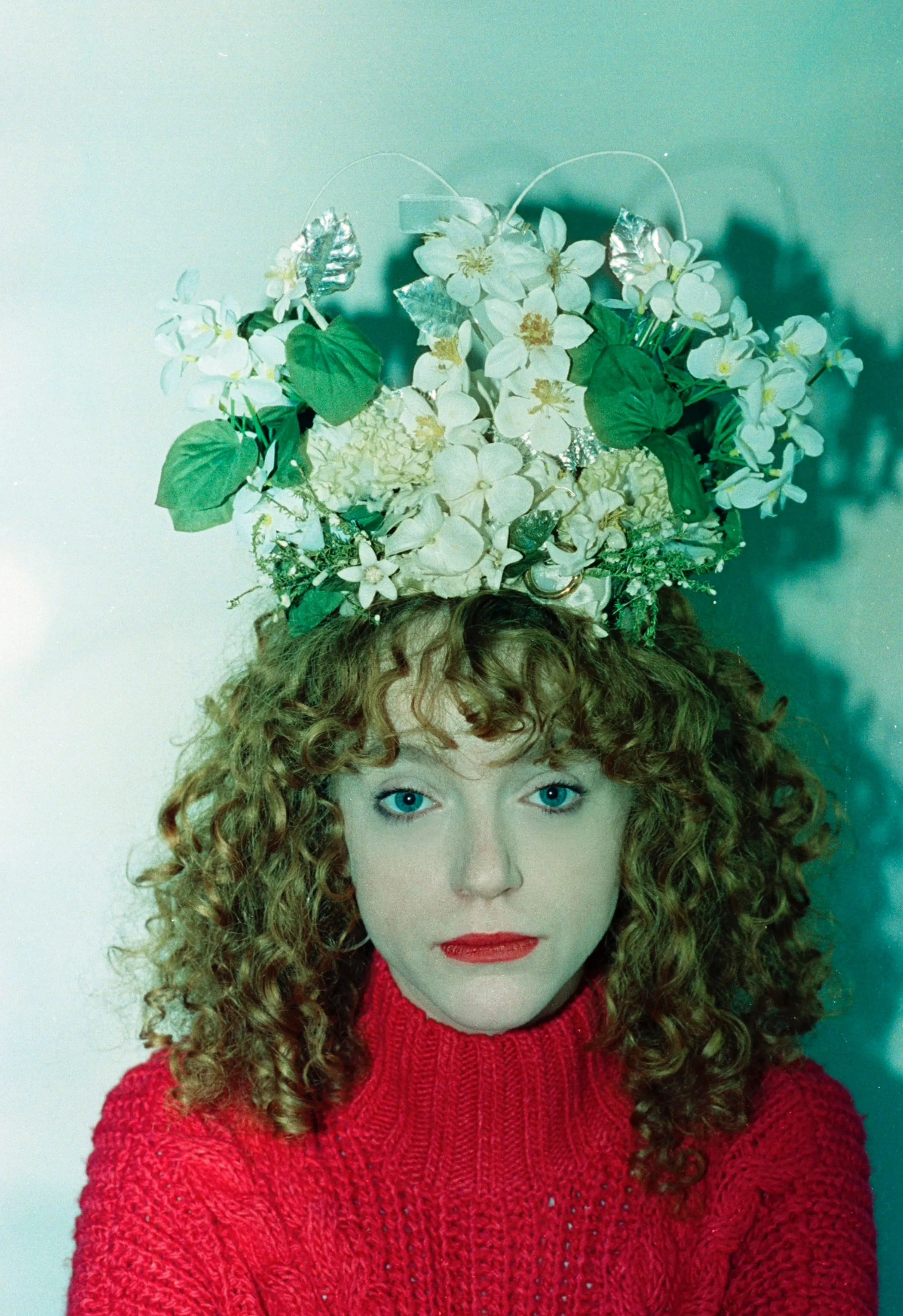 Cream and White Floral Headdress