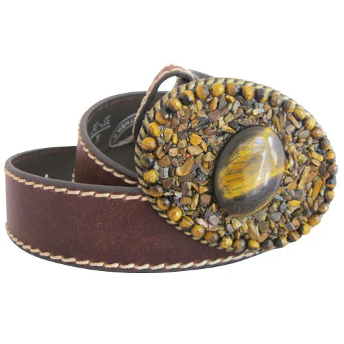 Dark Brown Stitching-Edged Leather Interchangeable Belt Strap. STRAP ONLY!
