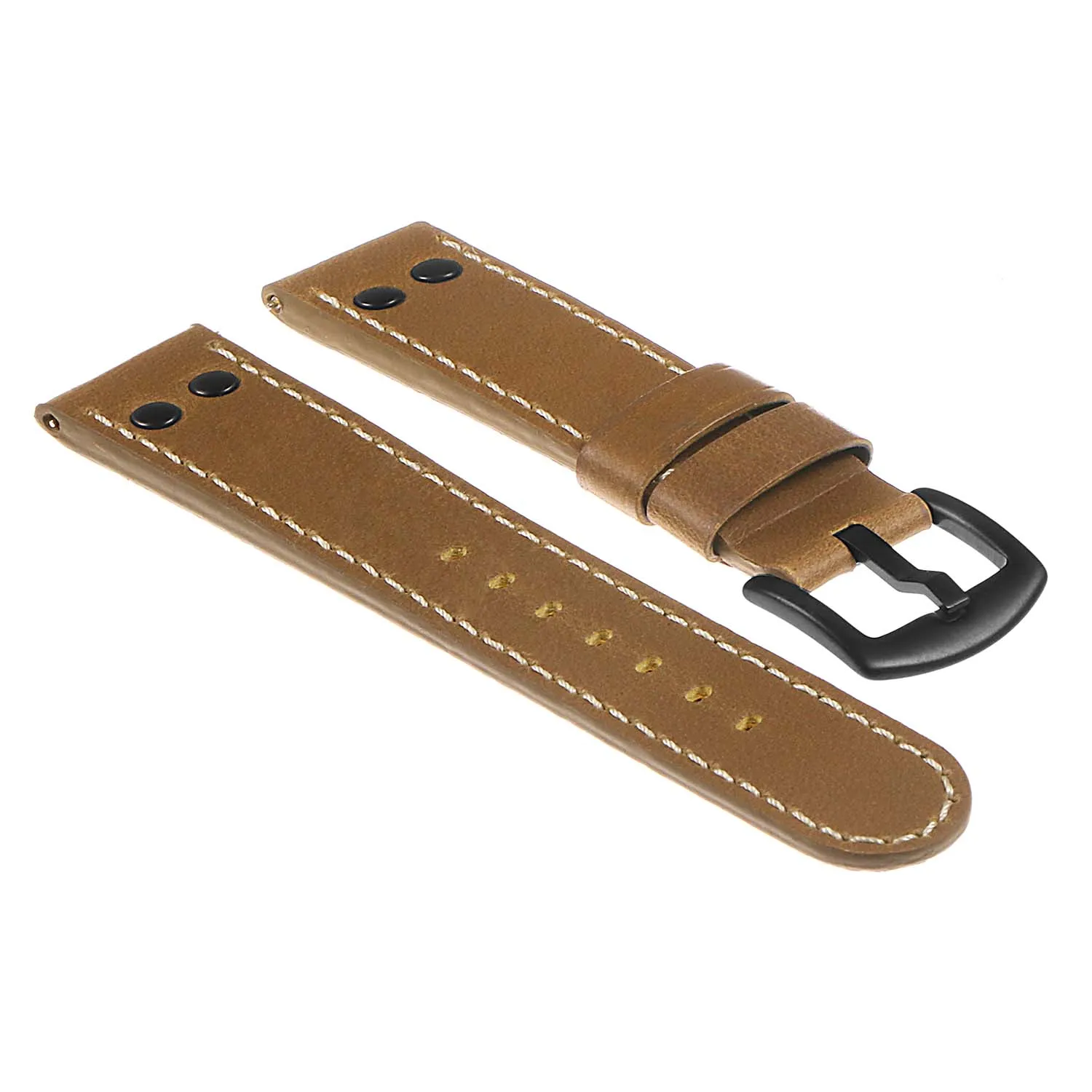DASSARI Vintage Leather Pilot Watch Band for Samsung Gear Sport