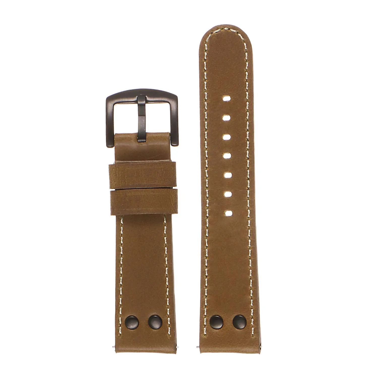 DASSARI Vintage Leather Pilot Watch Band for Samsung Gear Sport