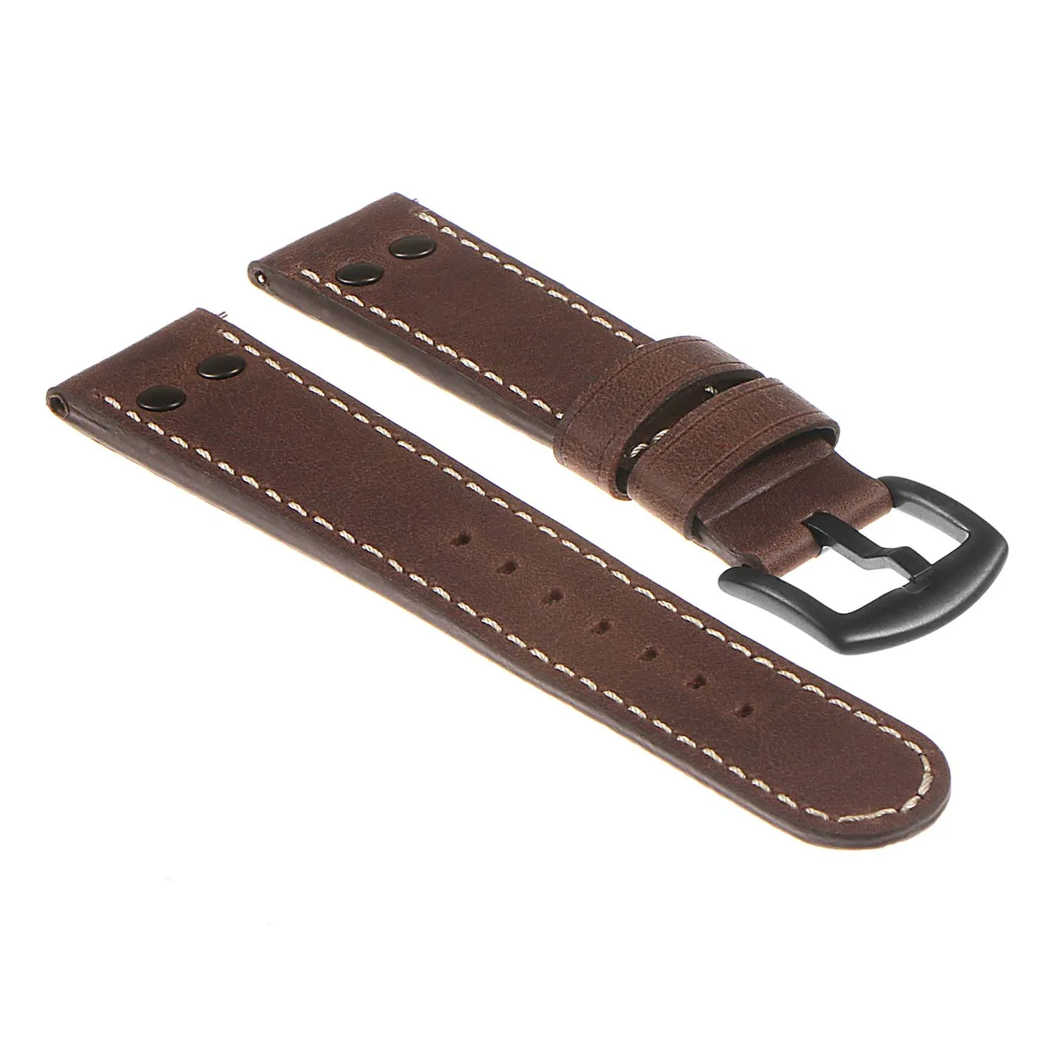 DASSARI Vintage Leather Pilot Watch Band for Samsung Gear Sport