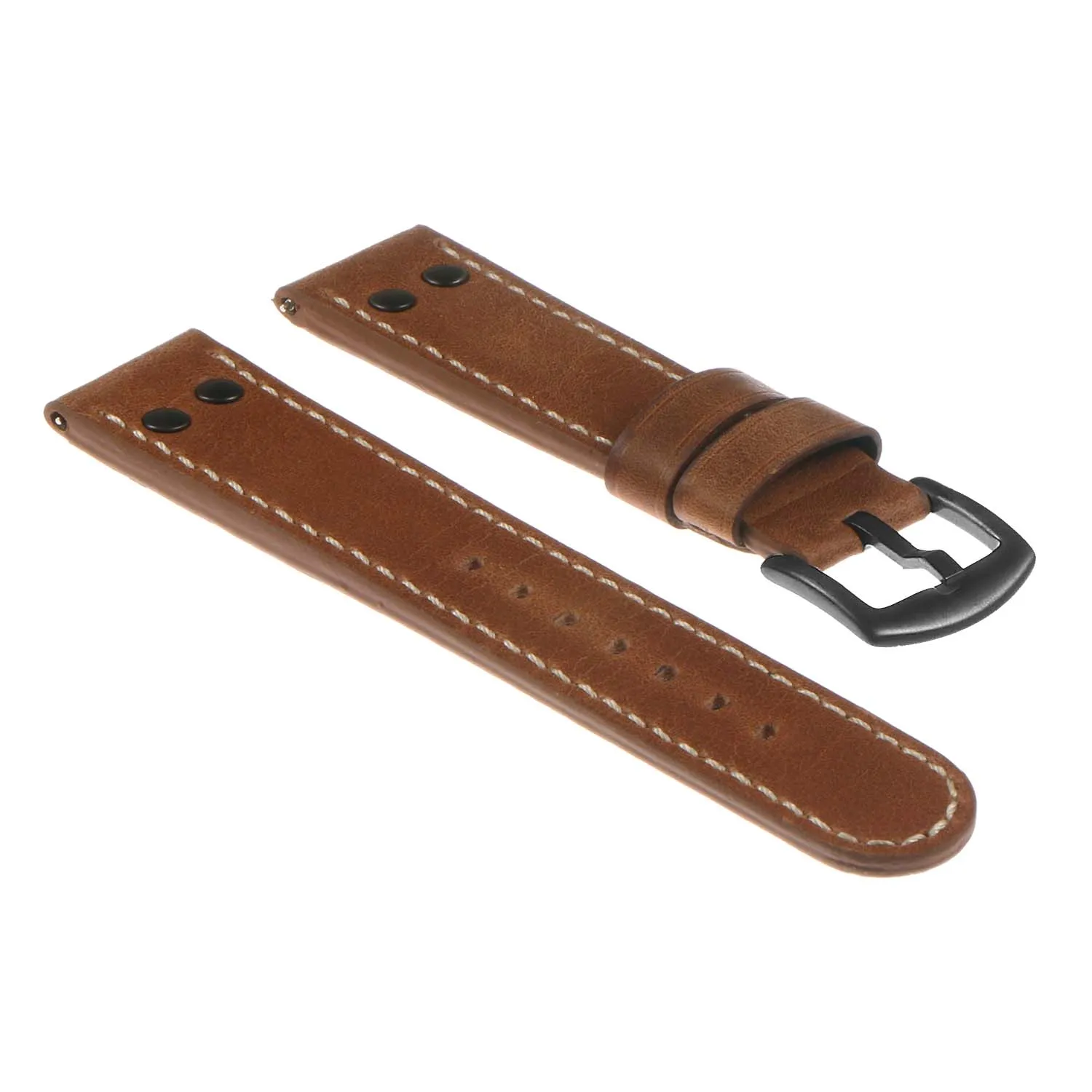 DASSARI Vintage Leather Pilot Watch Band for Samsung Gear Sport