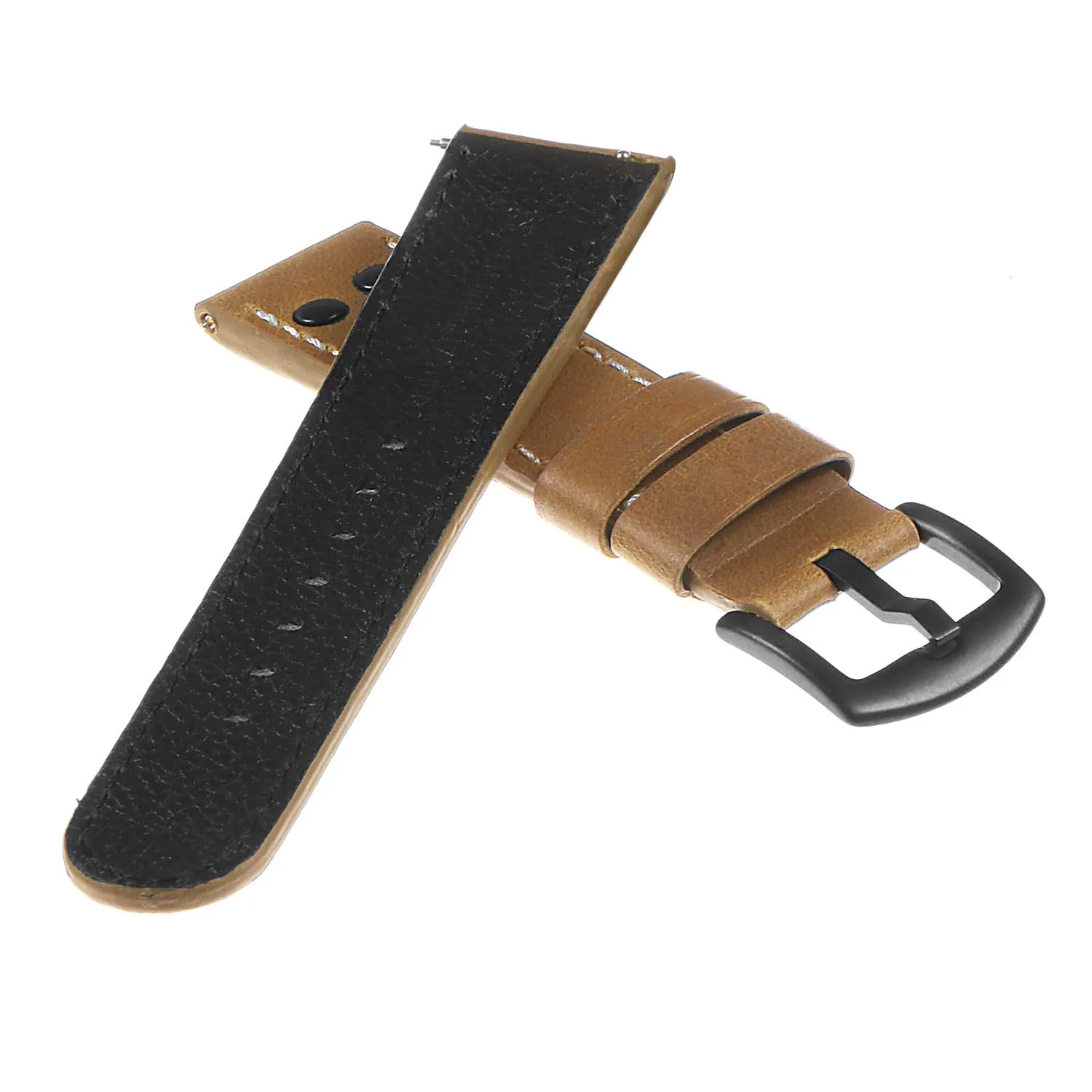 DASSARI Vintage Leather Pilot Watch Band for Samsung Gear Sport