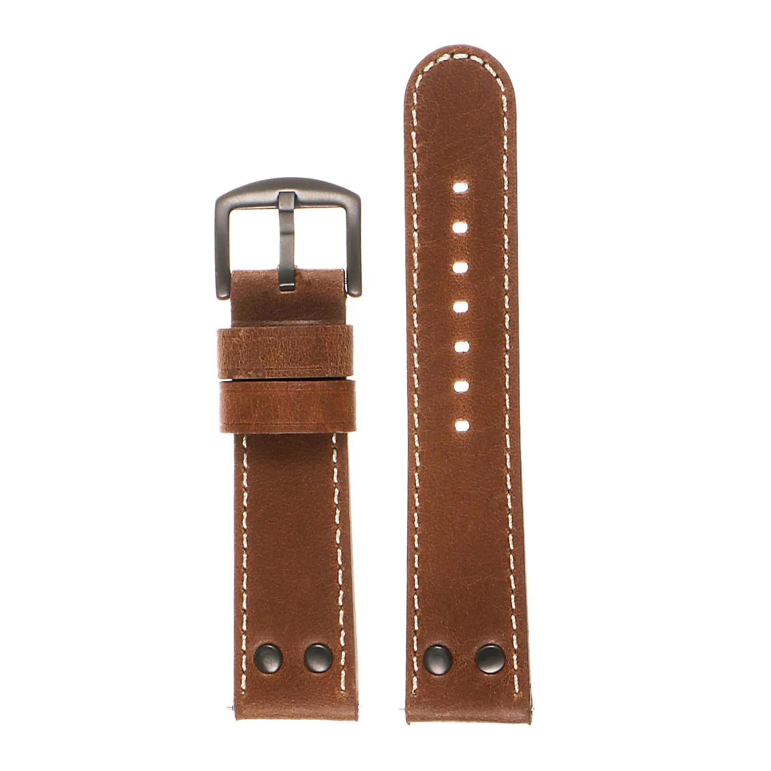 DASSARI Vintage Leather Pilot Watch Band for Samsung Gear Sport