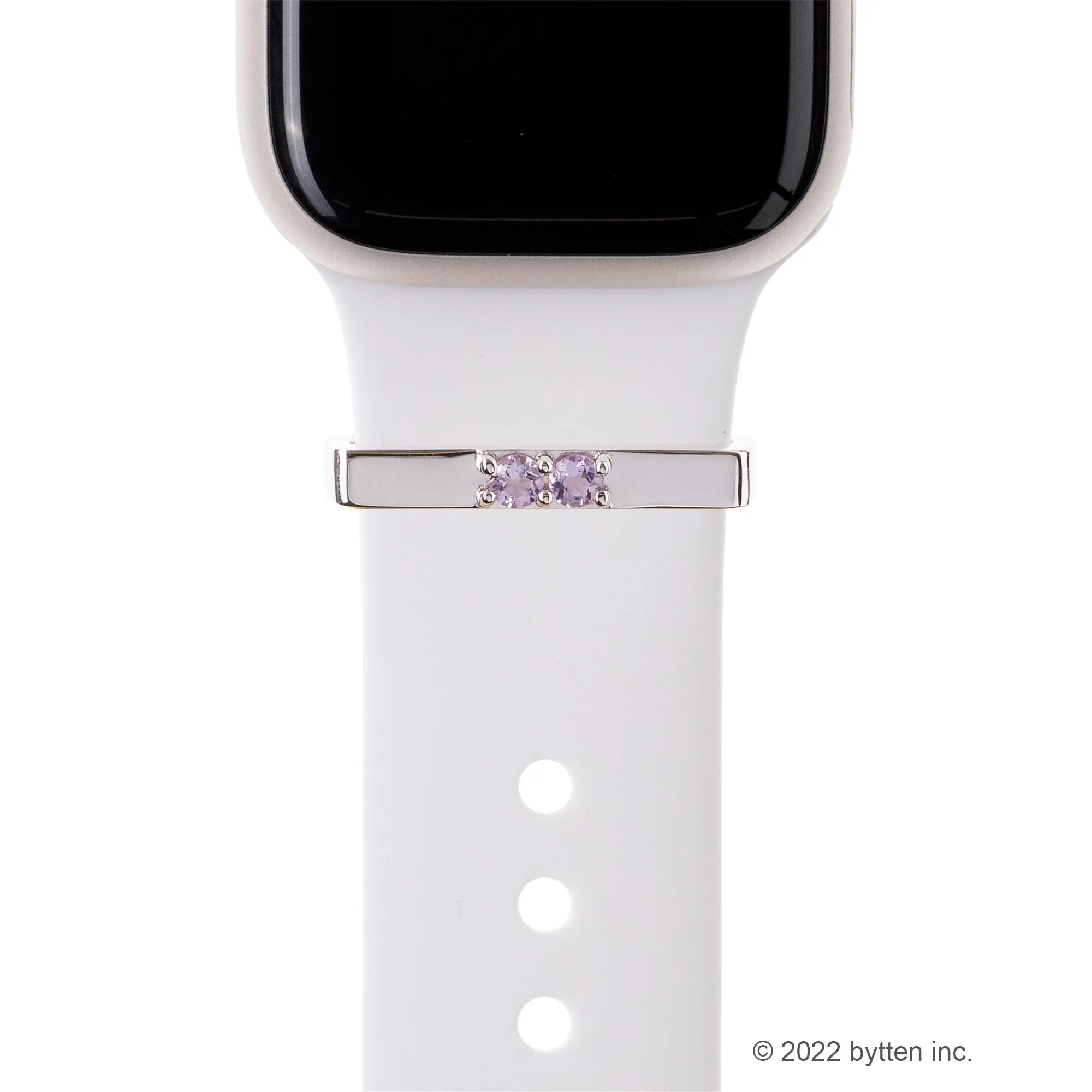 double amethyst crystal ring - February birthstone • Apple Watch & Fitbit band accessory