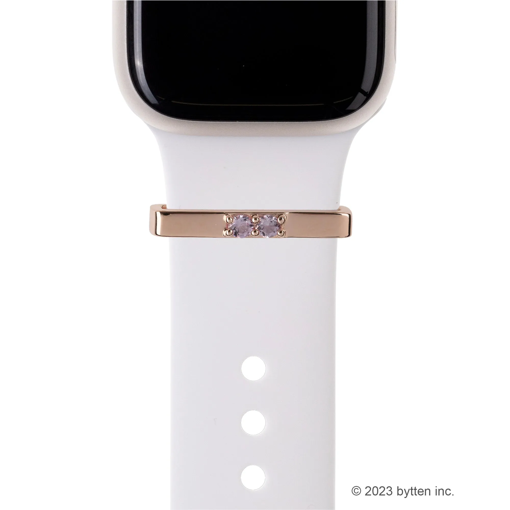 double amethyst crystal ring - February birthstone • Apple Watch & Fitbit band accessory