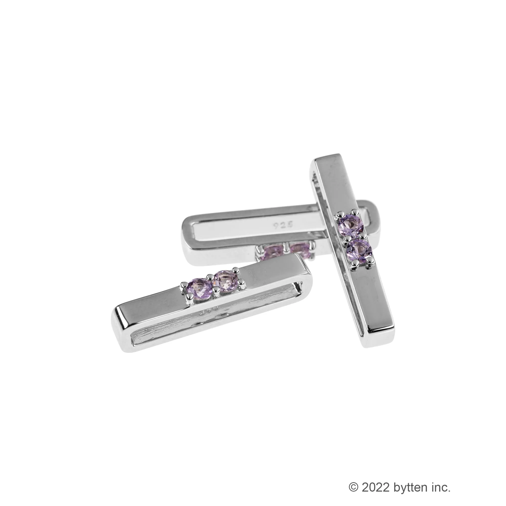 double amethyst crystal ring - February birthstone • Apple Watch & Fitbit band accessory