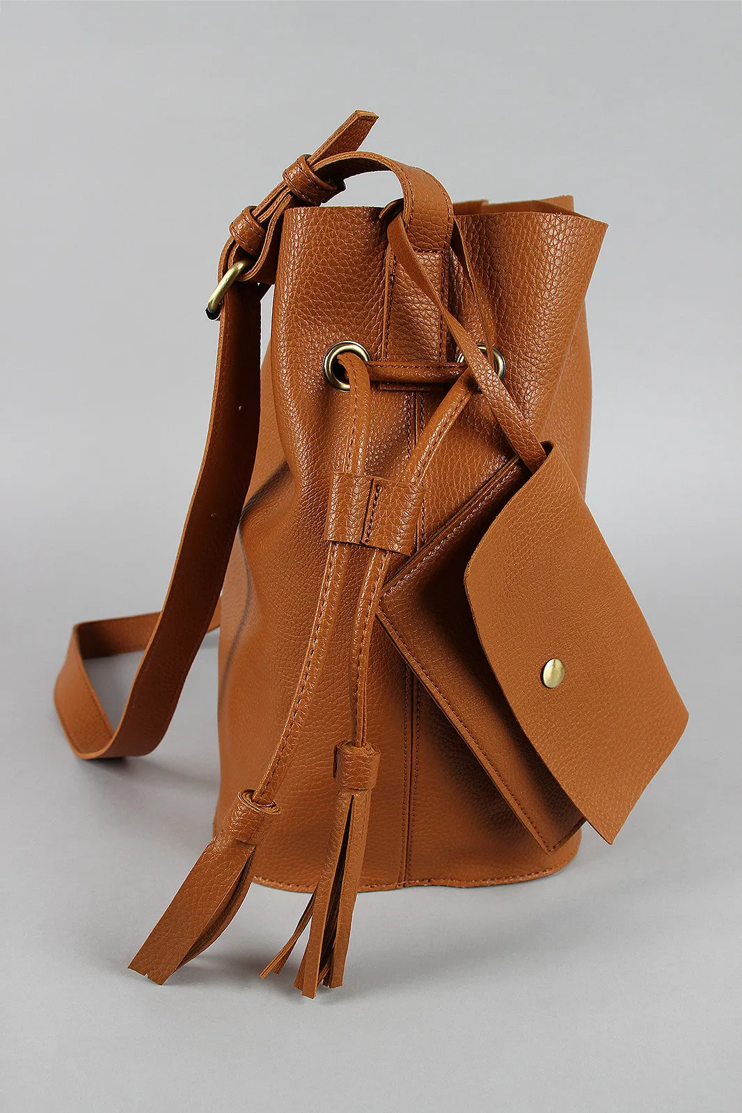 Double Drawstring Bucket Bag