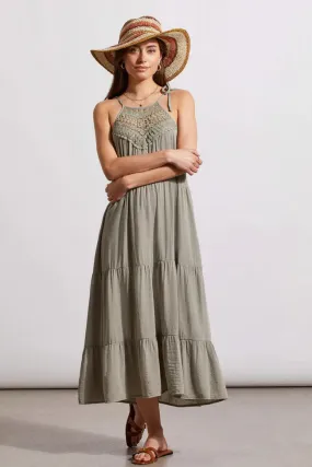 Dried Sage-DRESS WITH ADJUSTABLE STRAPS