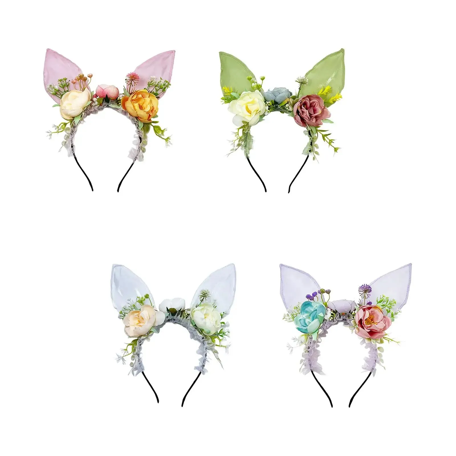 Easter Hat Parade Bunny Ears Headband Flower Hairband