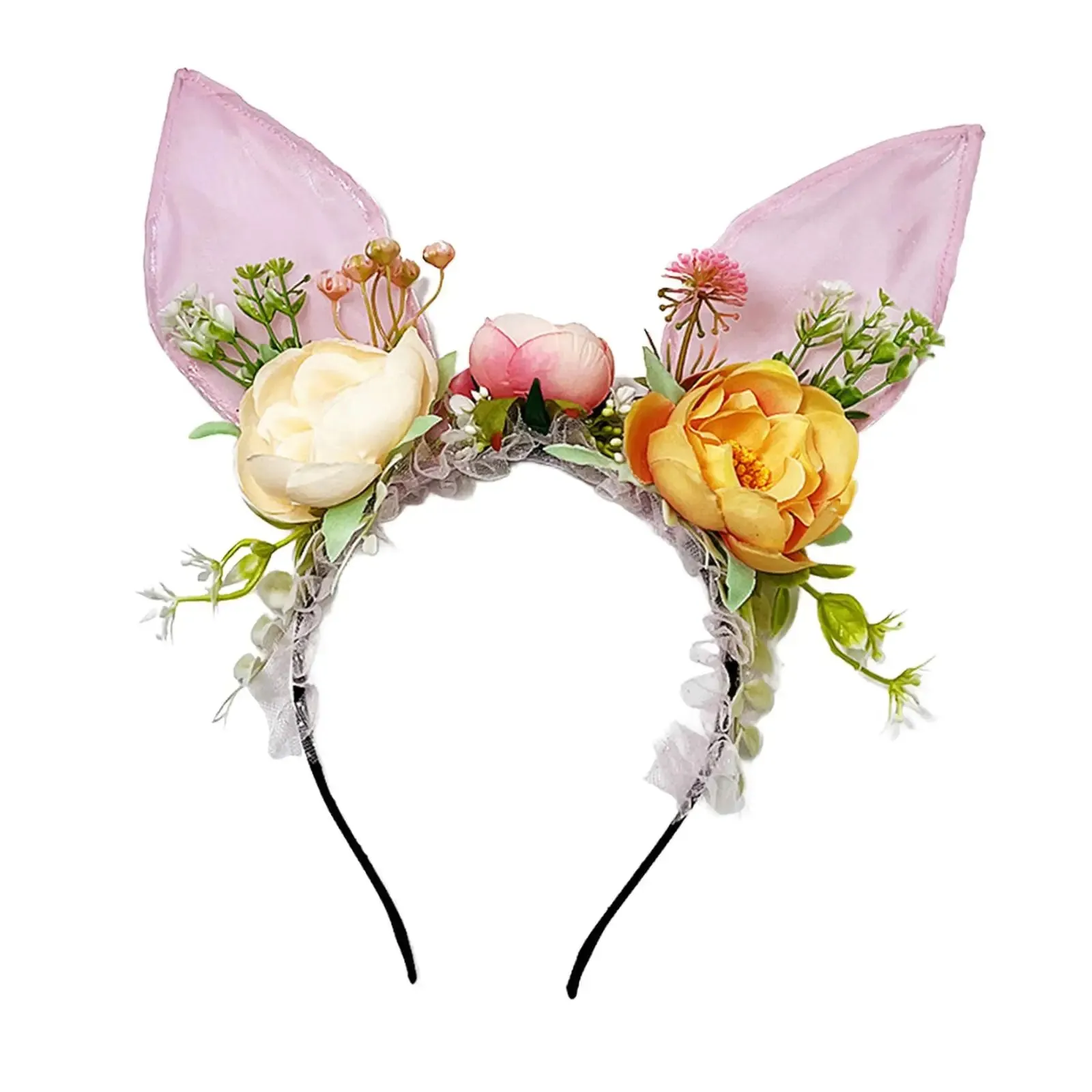 Easter Hat Parade Bunny Ears Headband Flower Hairband
