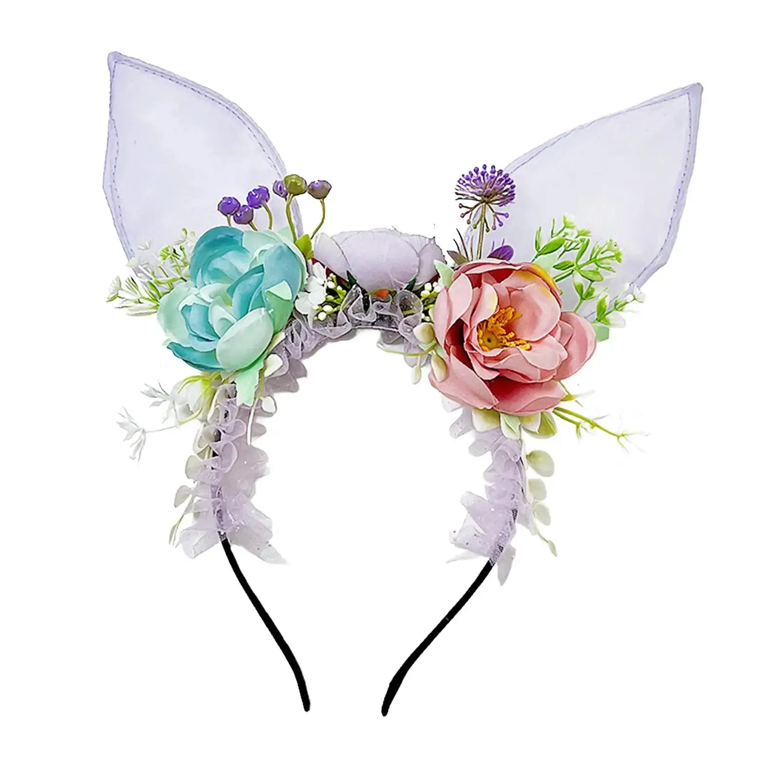 Easter Hat Parade Bunny Ears Headband Flower Hairband