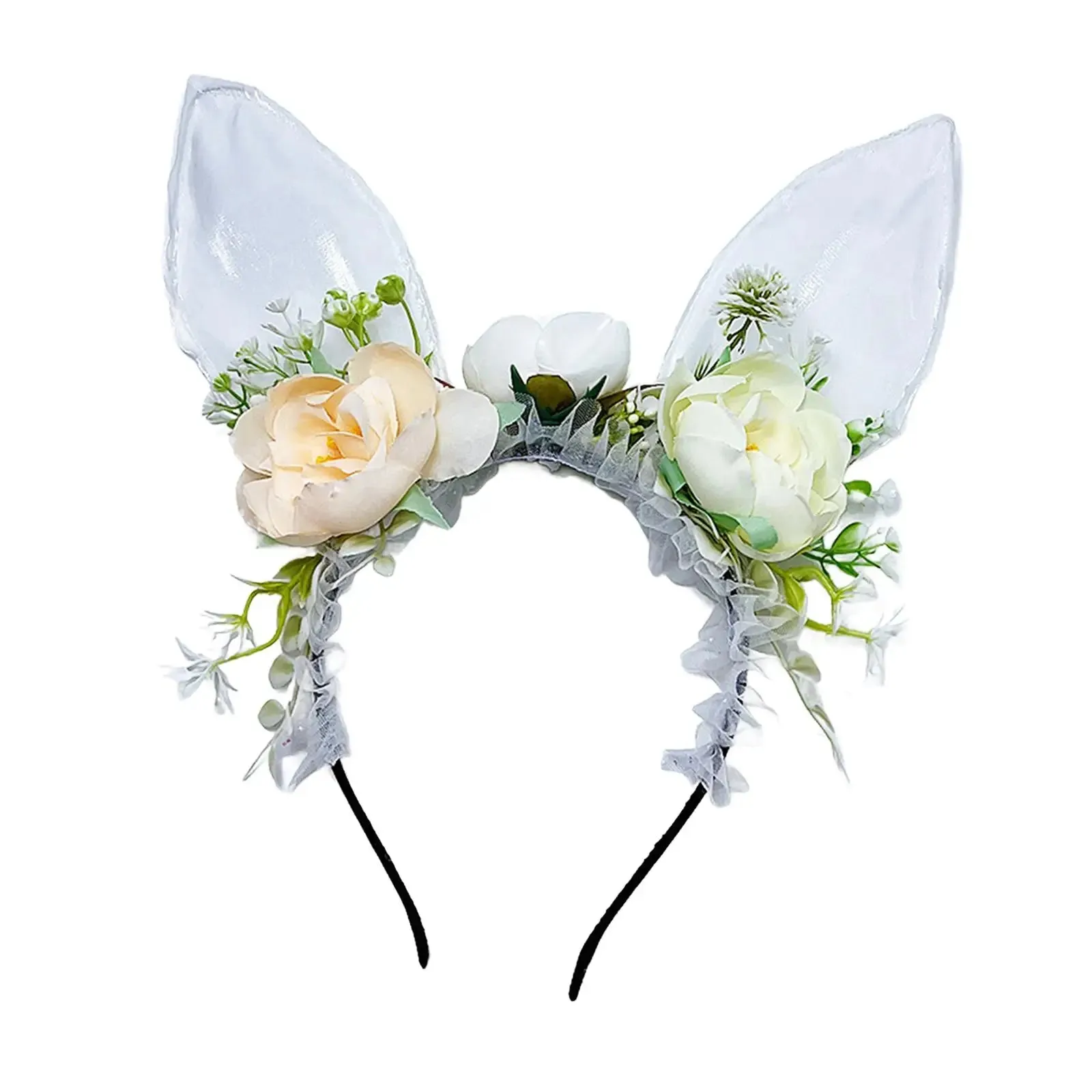 Easter Hat Parade Bunny Ears Headband Flower Hairband
