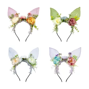Easter Hat Parade Bunny Ears Headband Flower Hairband