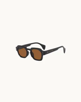 Echo Polarized Sunglasses: Black/Brown