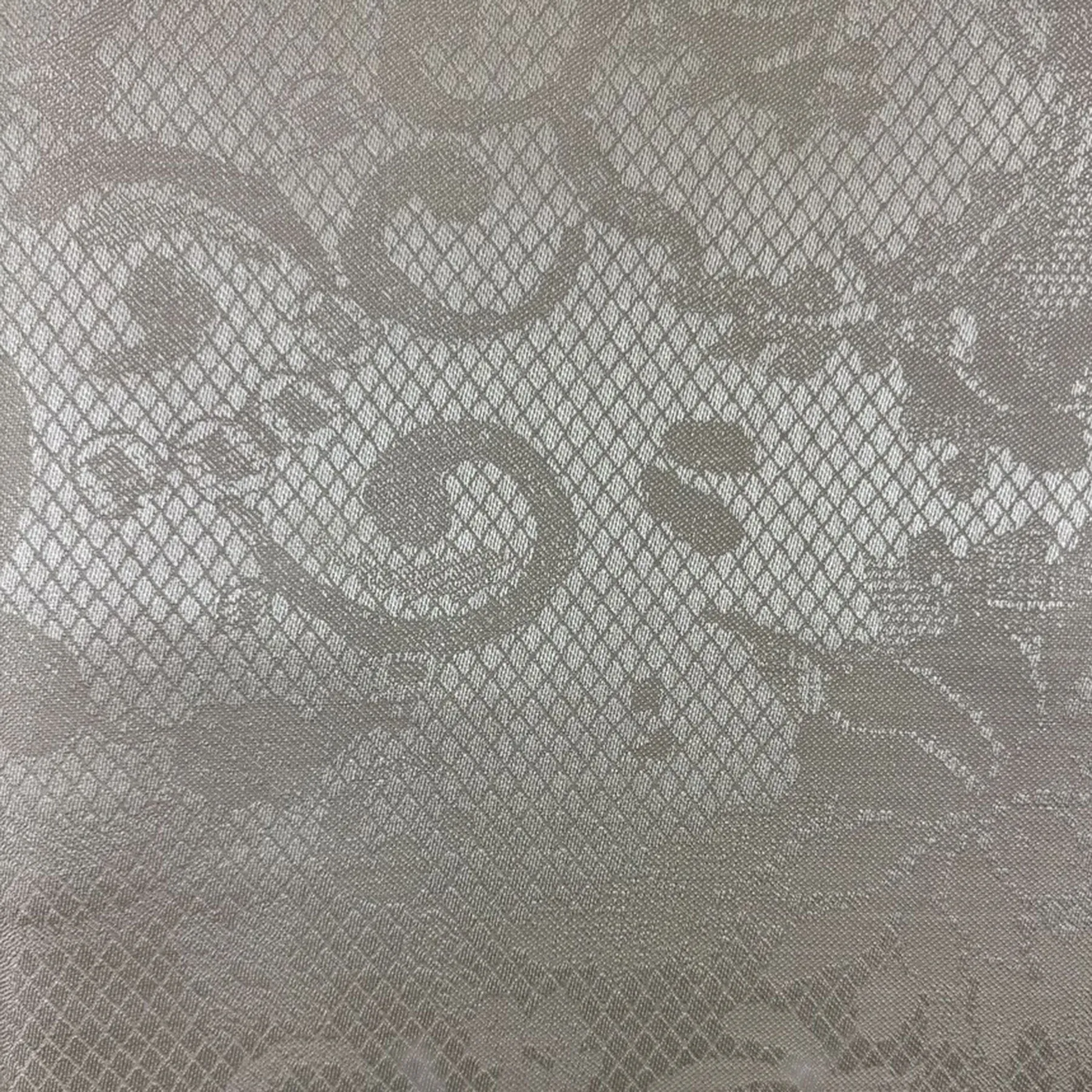 Elie Saab Scarf Taupe Tonal Design - Extra Large Wool Silk Wrap