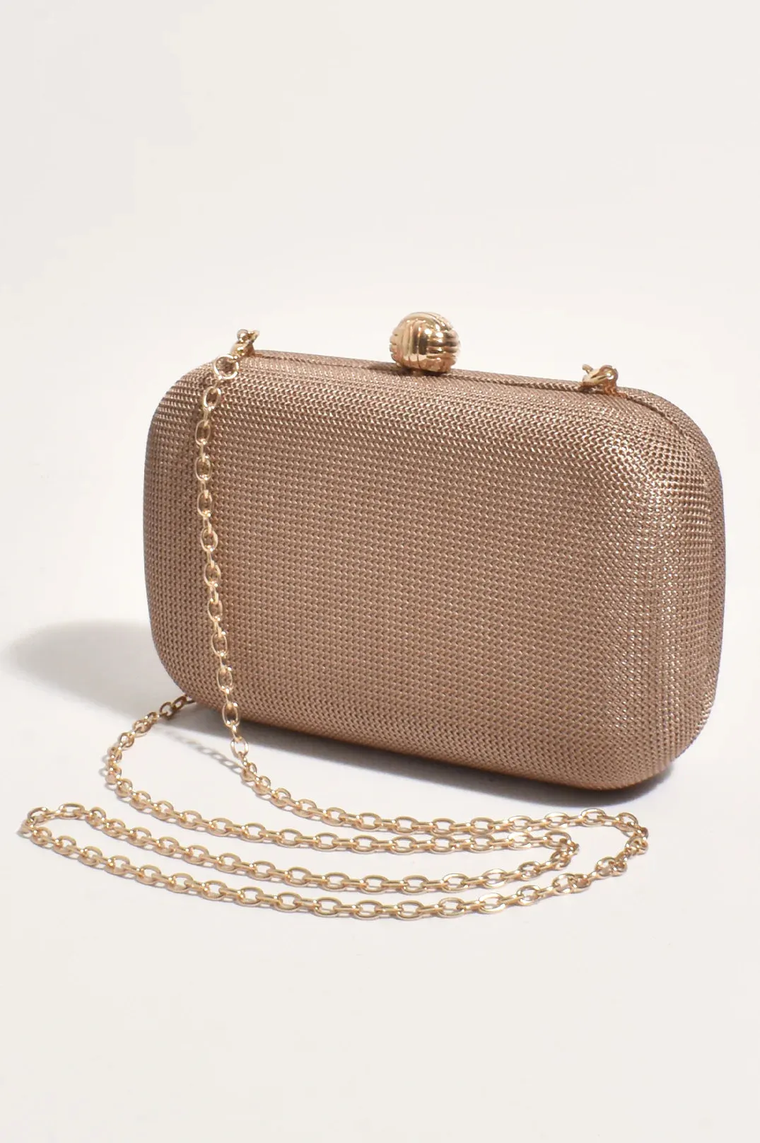 Ella Woven Structured Clutch Chocolate